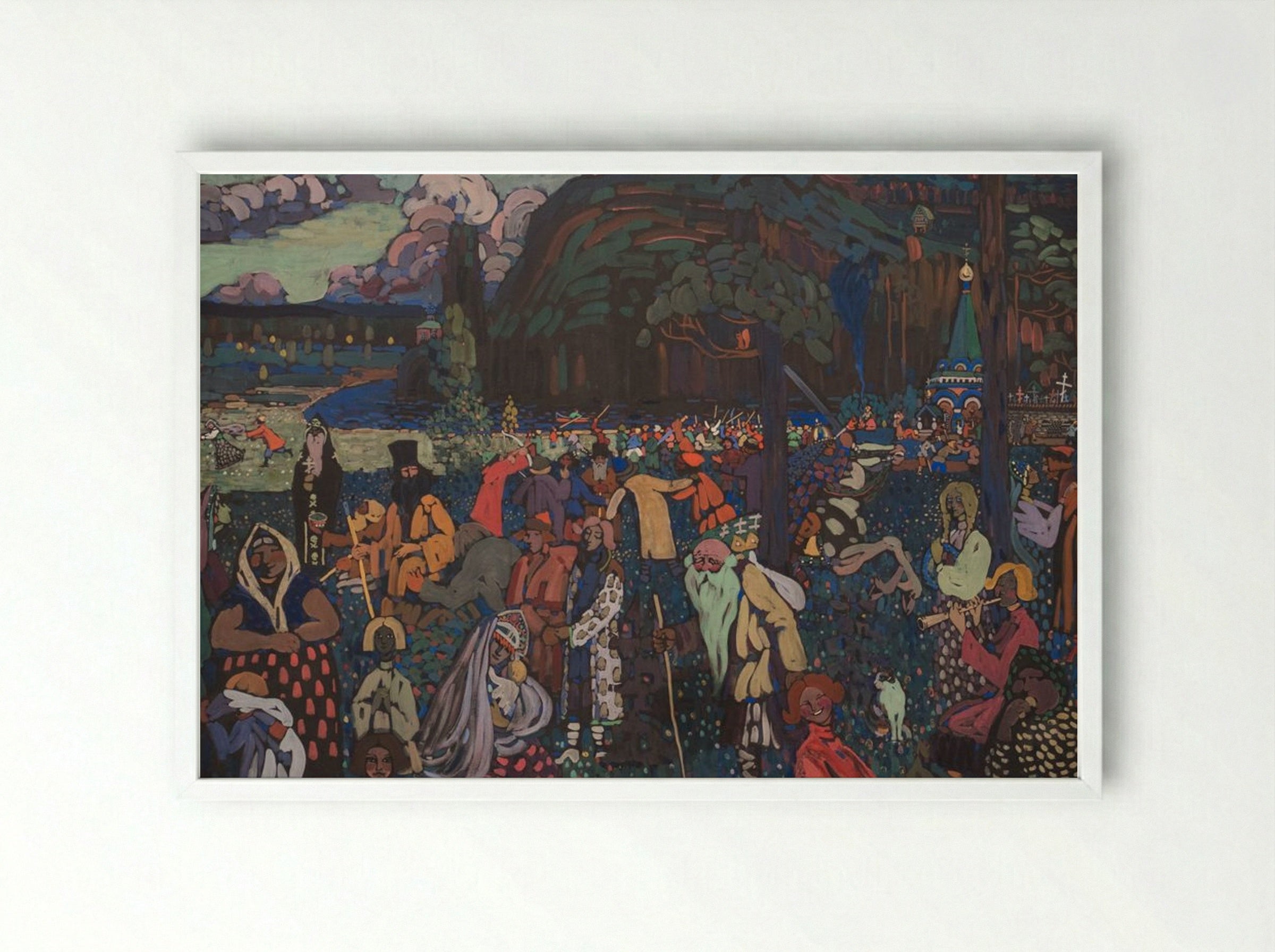 Colorful Life - Wassily Kandinsky - Framed Print White