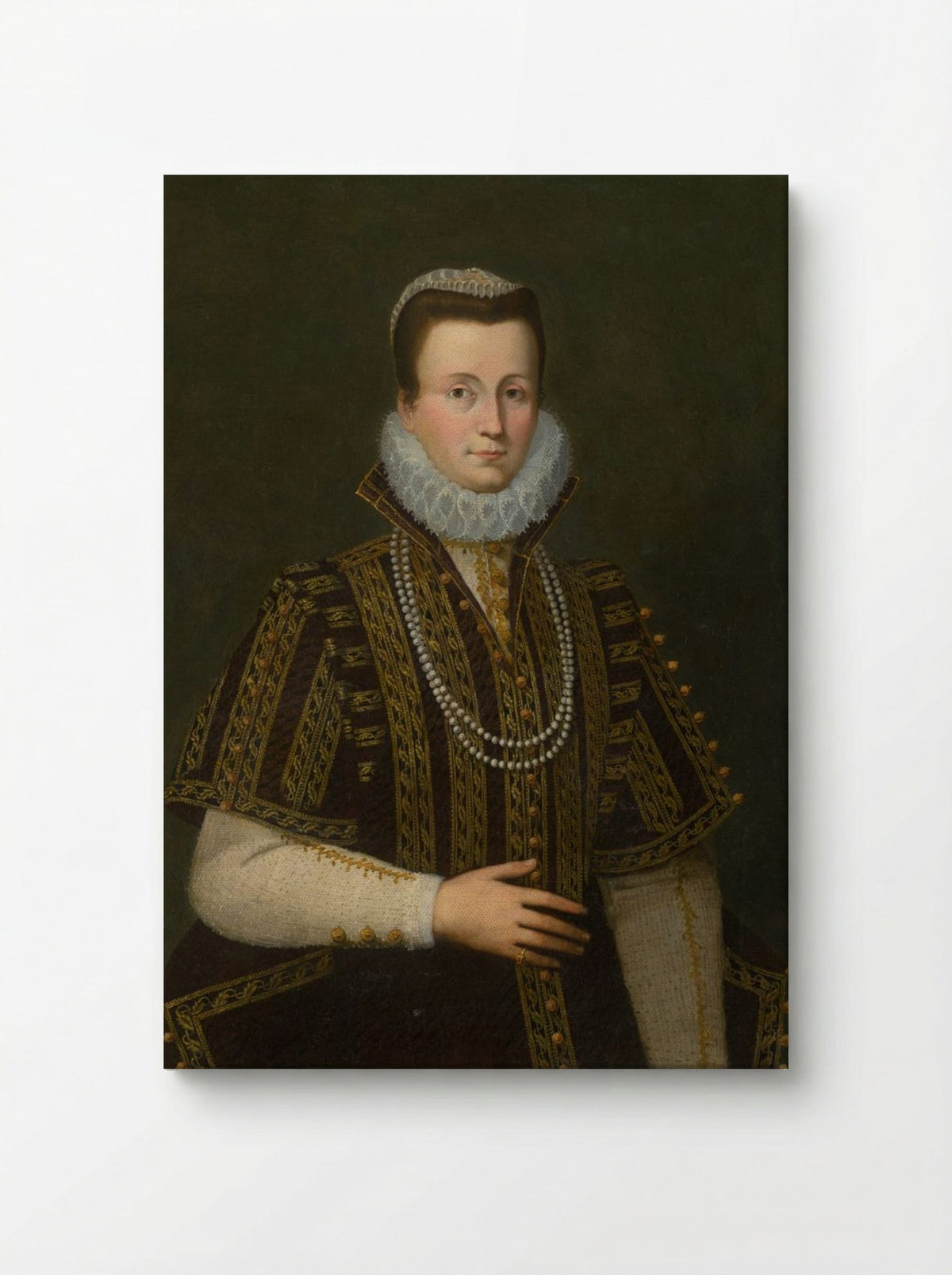 Portrait of a Lady with White Ruff - Fine Art Print - Canvas