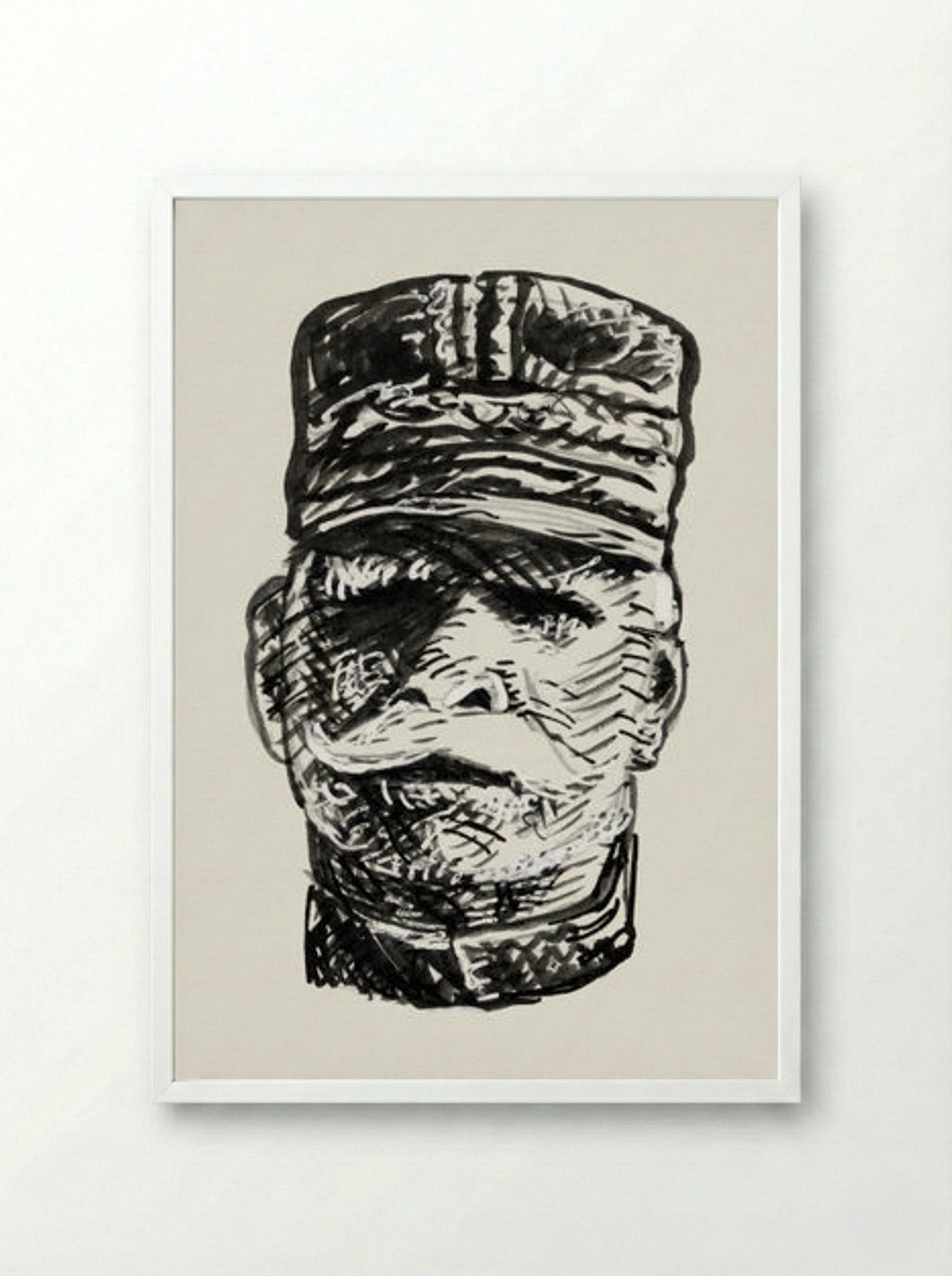 Portrait of General Joseph Jacques Césaire Joffre - Leo Gestel - Framed Print White