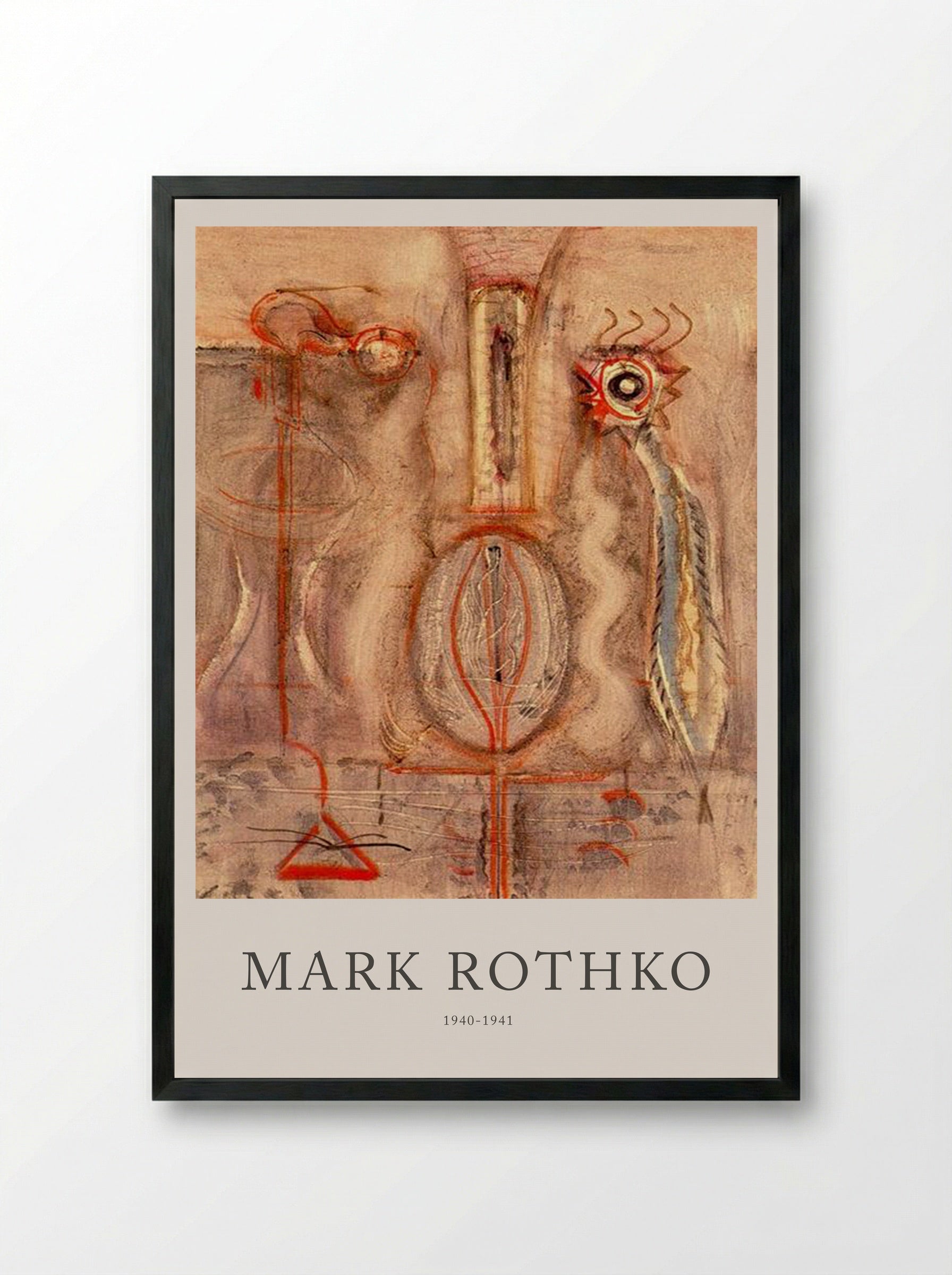 Untitled (Biomorphic Composition) - Mark Rothko - Framed Print Black