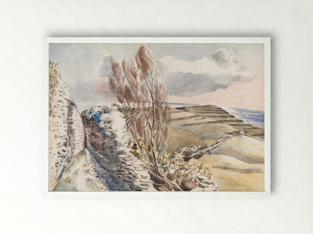 Worth Matravers, Dorset - Paul Nash - Framed Print White