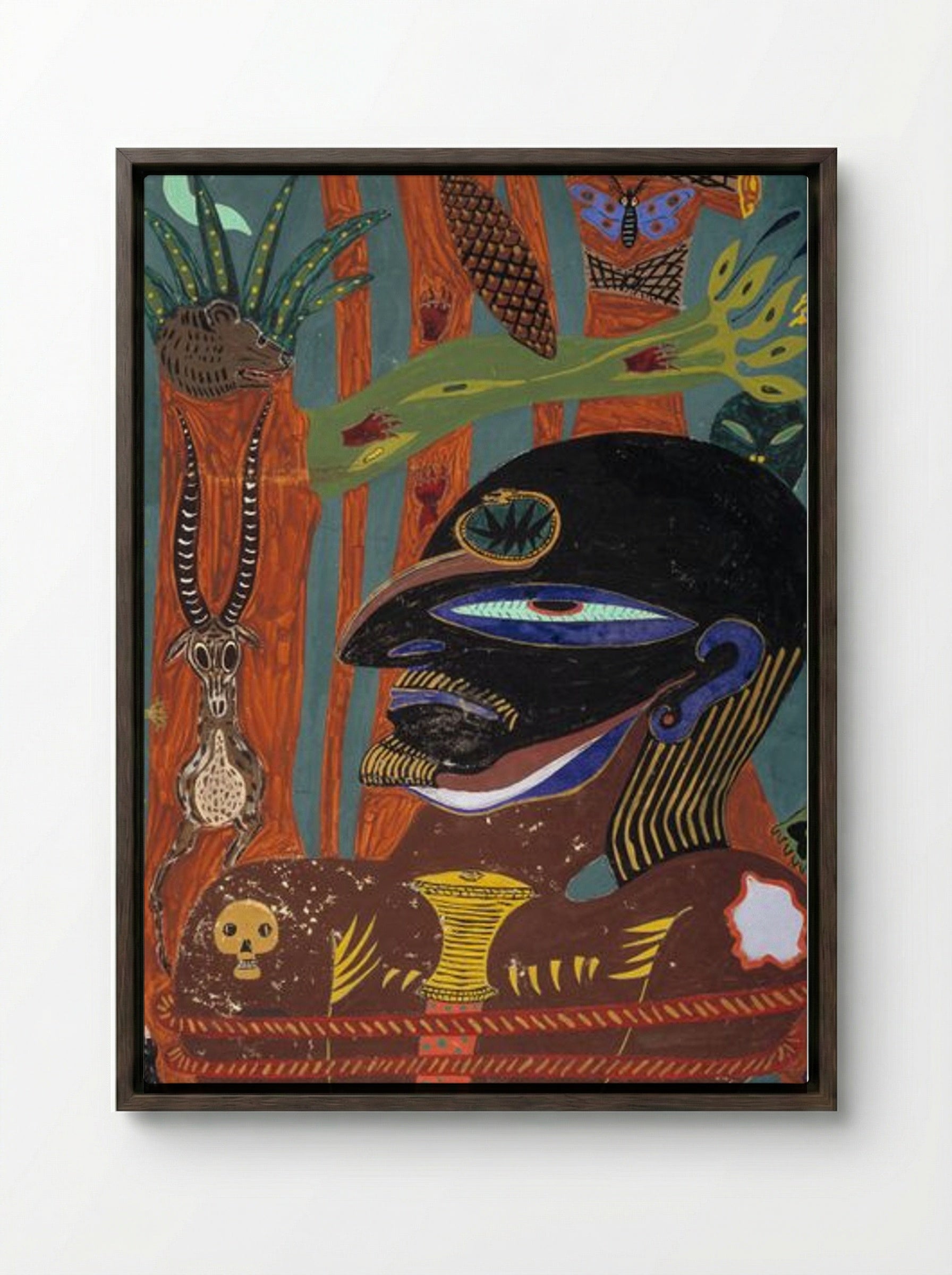 Eye of the Hunter - Edvard Petersen - Framed Canvas Dark Wood