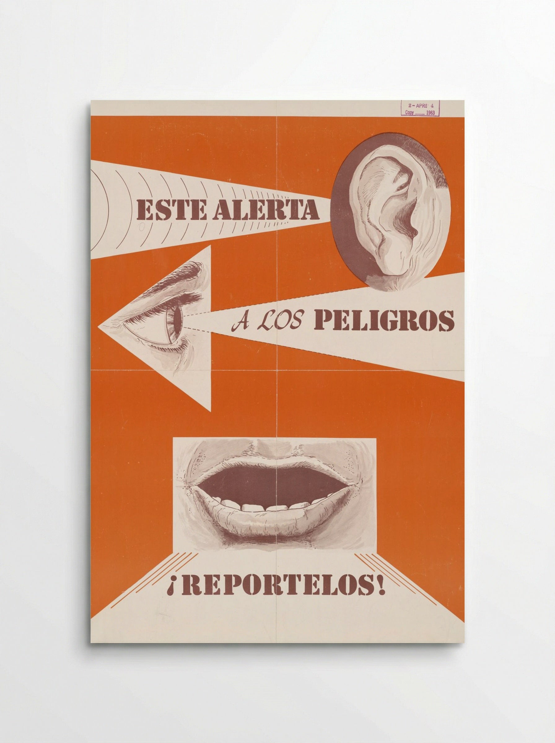 Este Alerta a Los Peligros! Reportelos! (Safety Poster) - Fine Art Print - Poster