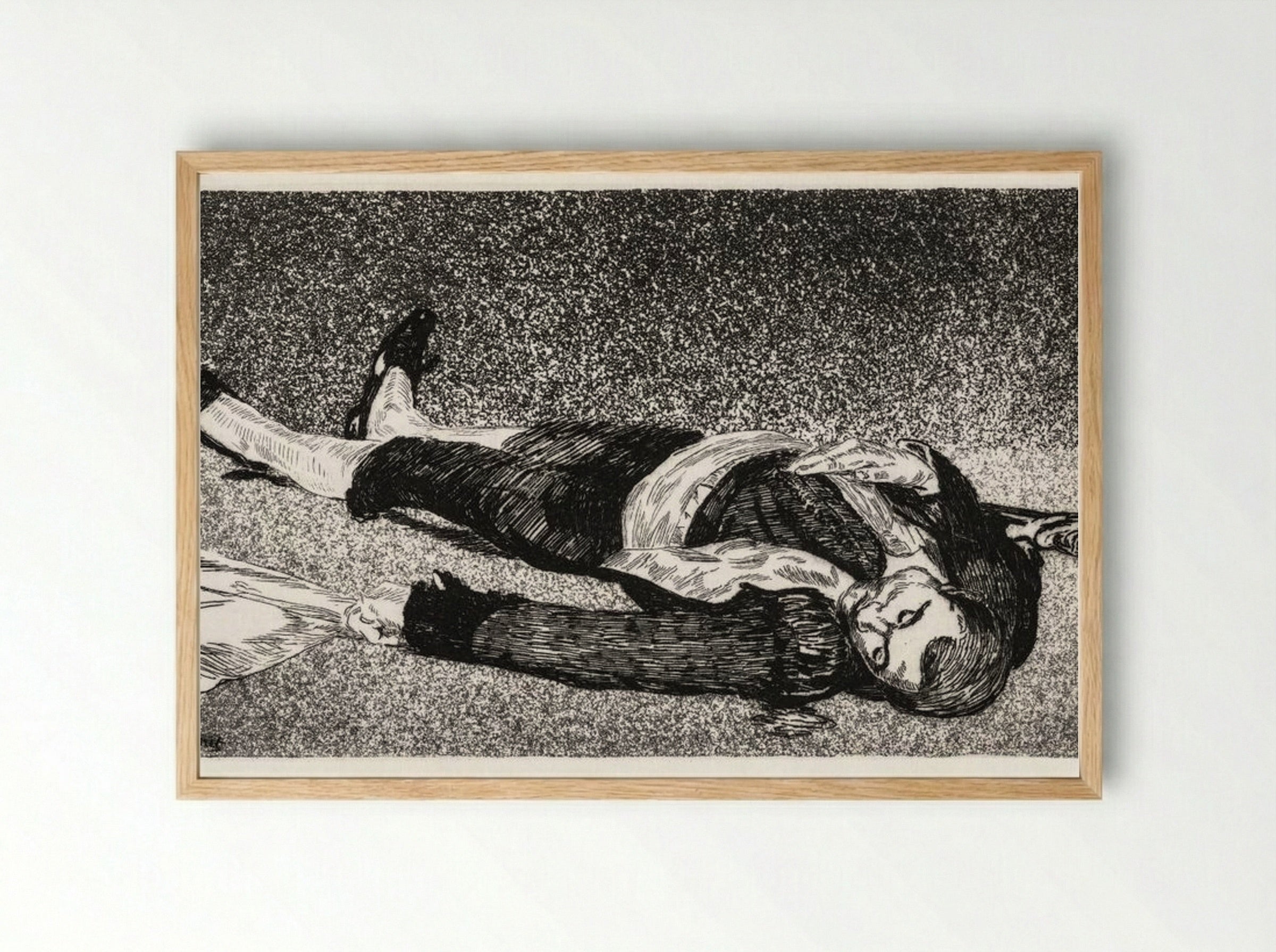 The Dead Toreador - Édouard Manet - Framed Print Wood