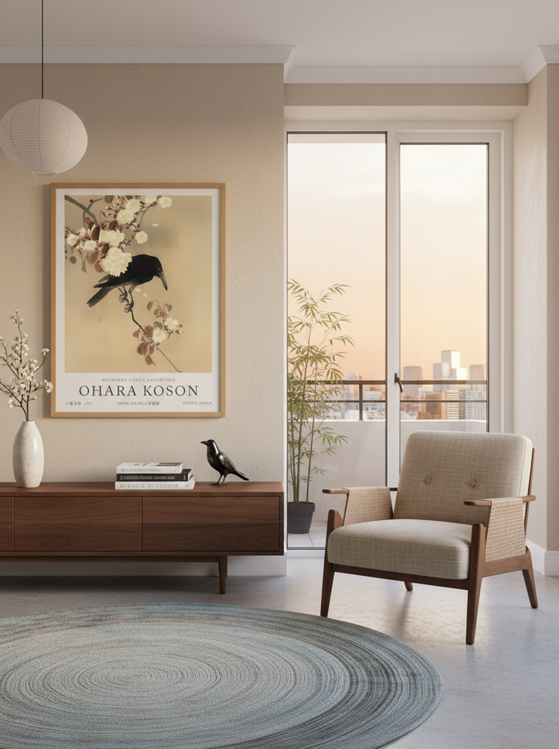 Crow On A Cherry Branch - Ohara Koson - Lifestyle