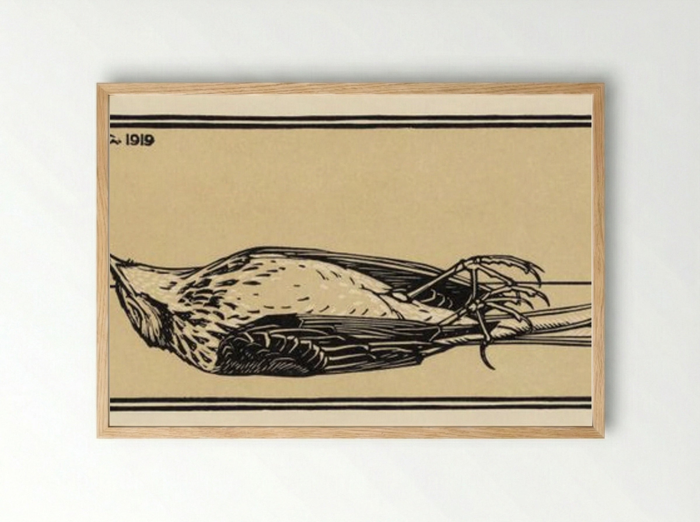 Dead Bird - Julie de Graag - Framed Print Wood