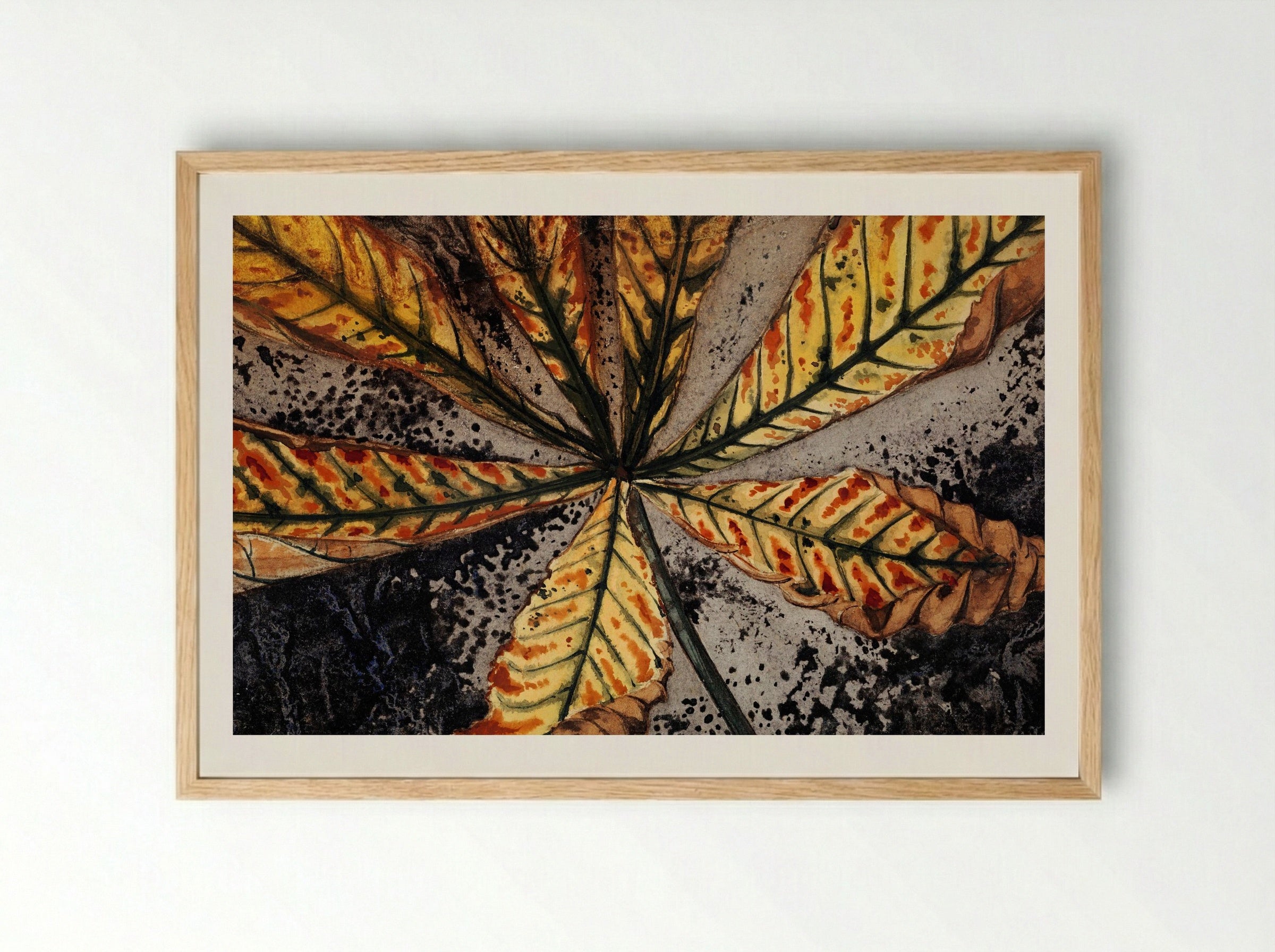 Chestnut Leaf - Julie de Graag - Framed Print Wood