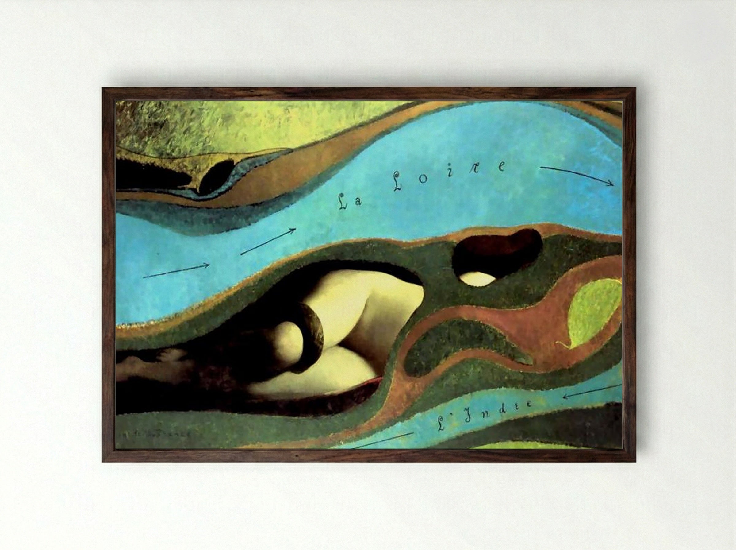 The Garden of France - Max Ernst - Framed Print Dark Wood