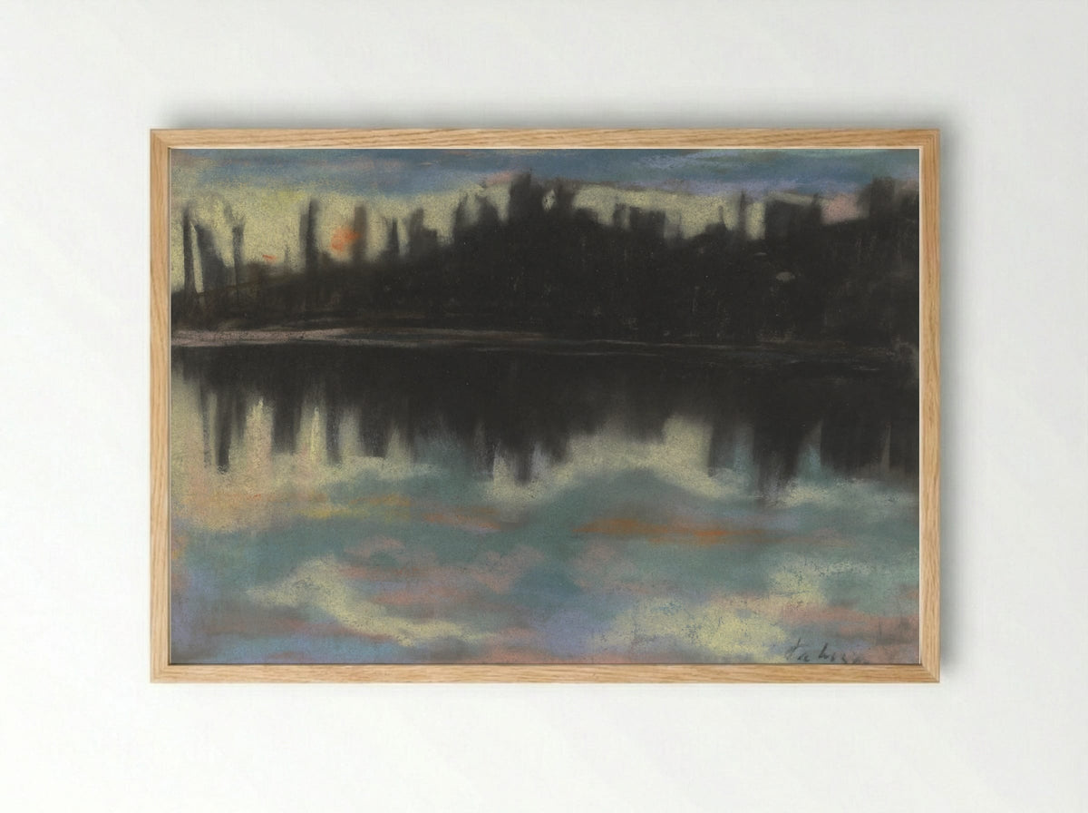 Dark Riverbank - Zolo Palugyay - Framed Print Wood