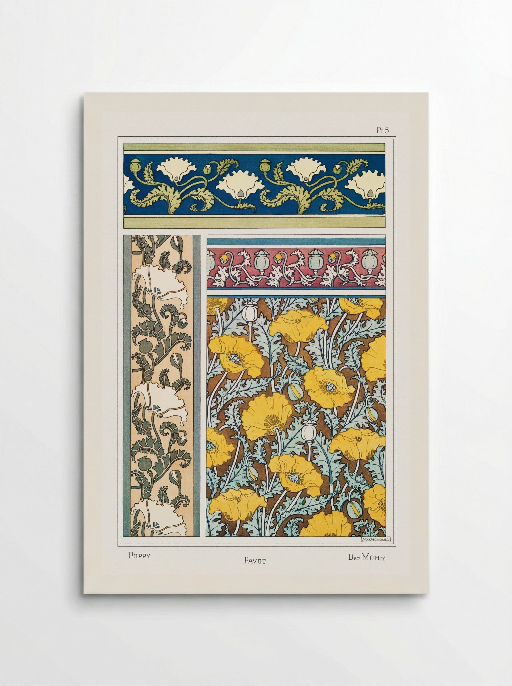 Pavot (Poppy) from La Plante et ses Applications ornementales - Maurice Pillard Verneuil - Poster