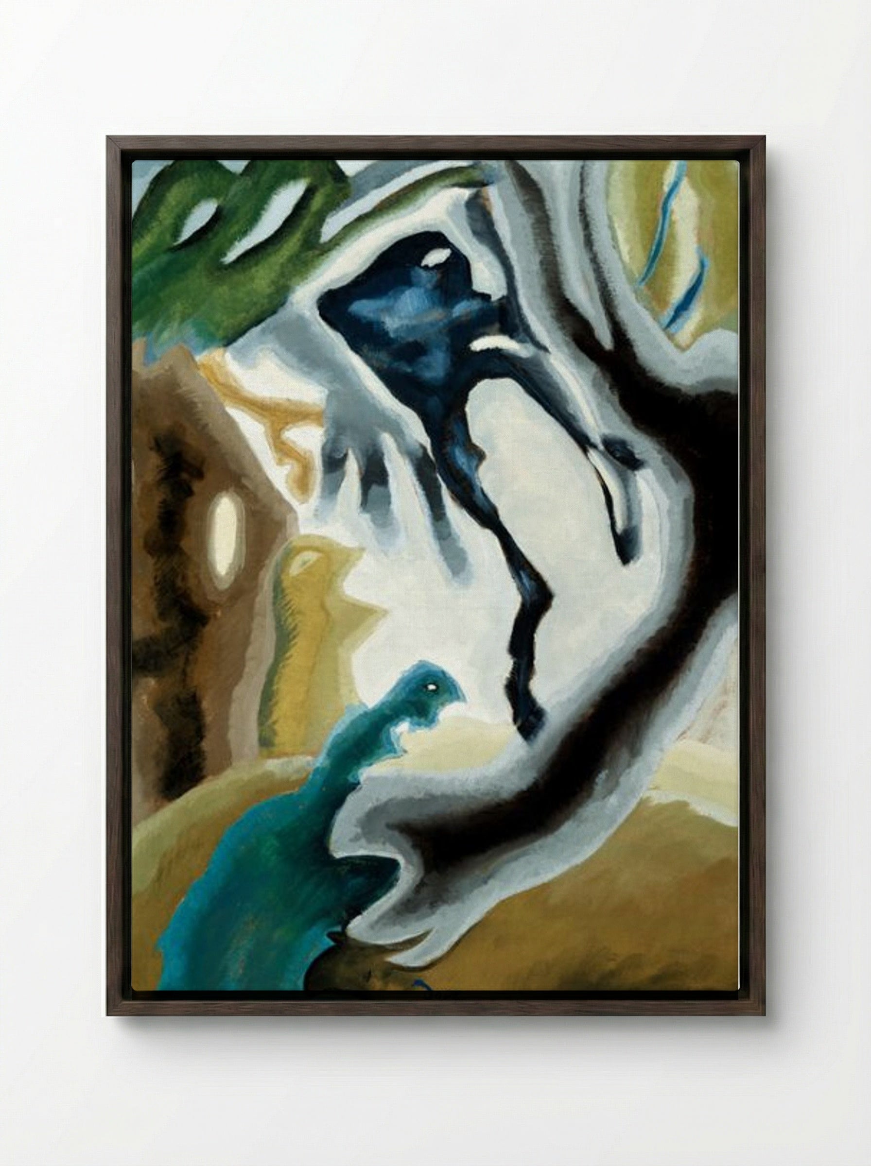 Barnyard Fantasy - Arthur Dove - Framed Canvas Dark Wood