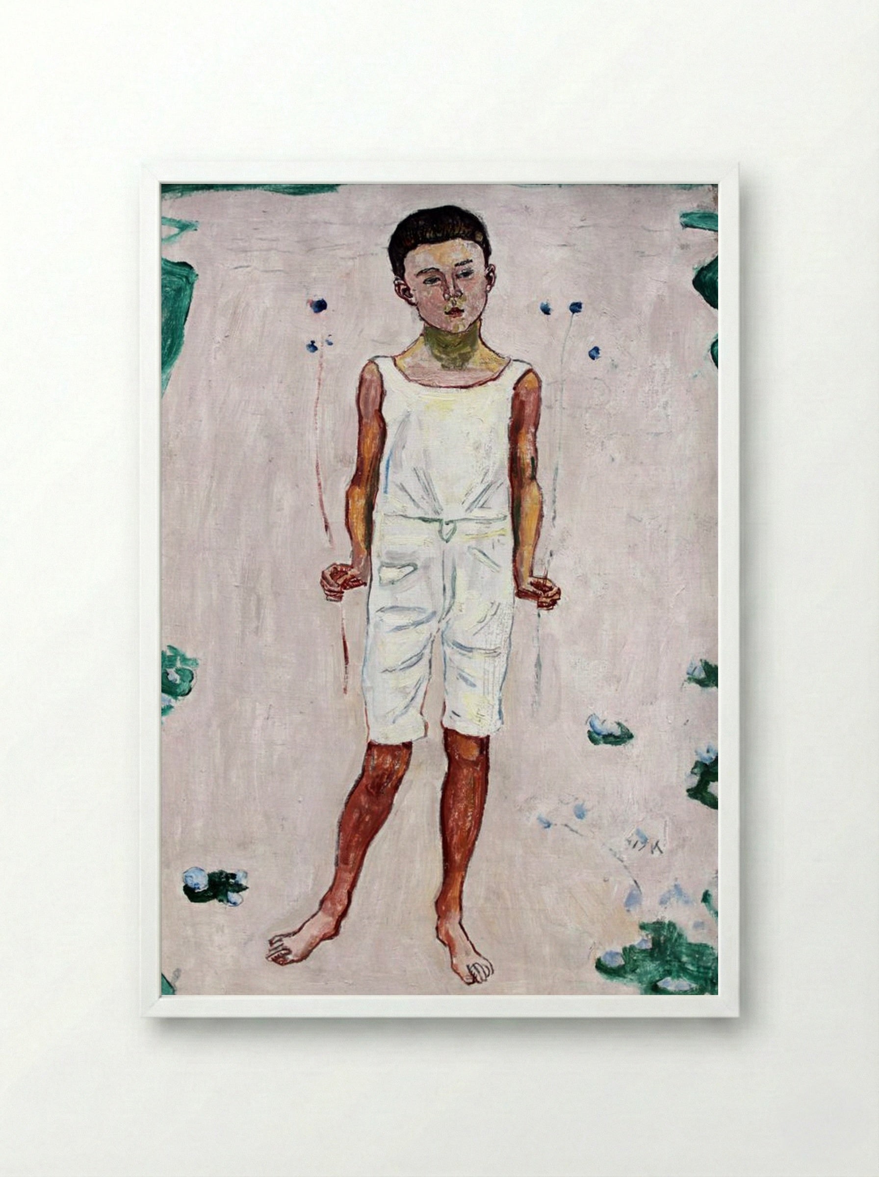 Childhood - Ferdinand Hodler - Framed Print White