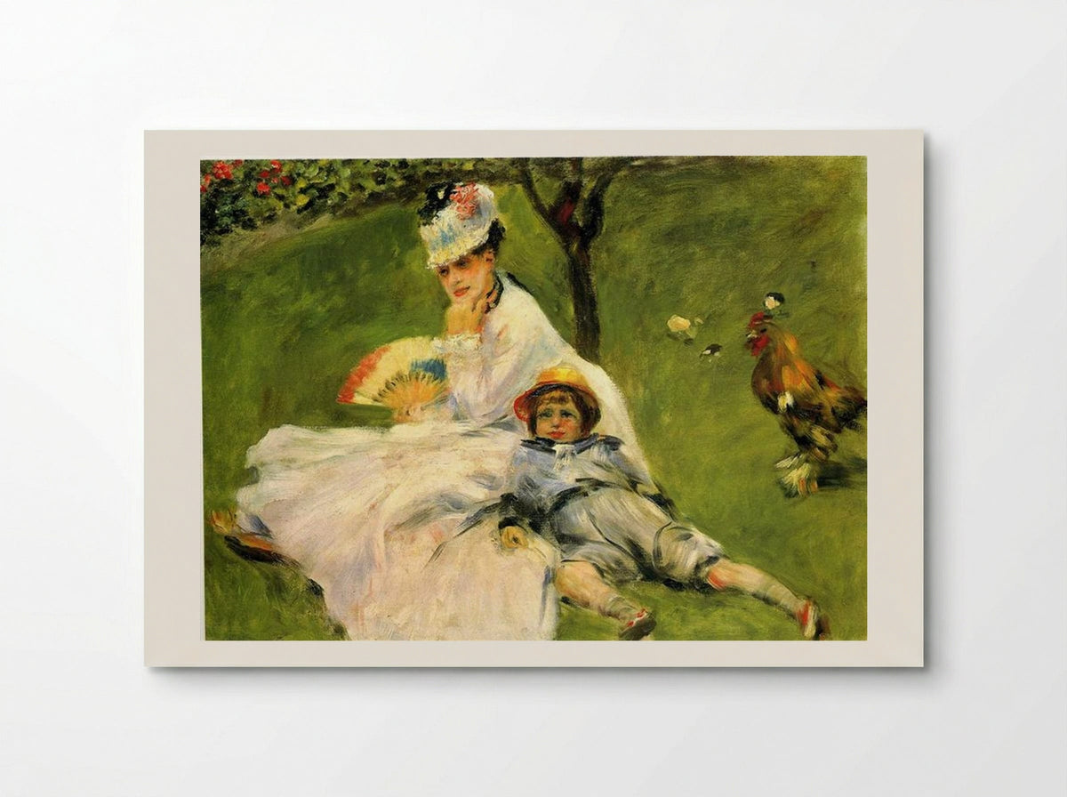 Camille Monet and Her Son Jean in the Garden at Argenteuil - Pierre-Auguste Renoir - Poster