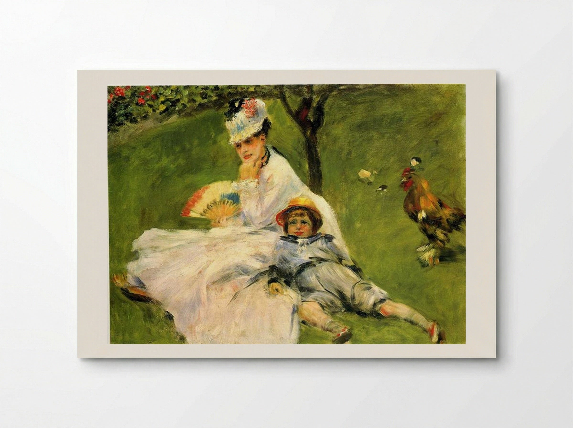 Camille Monet and Her Son Jean in the Garden at Argenteuil - Pierre-Auguste Renoir - Poster