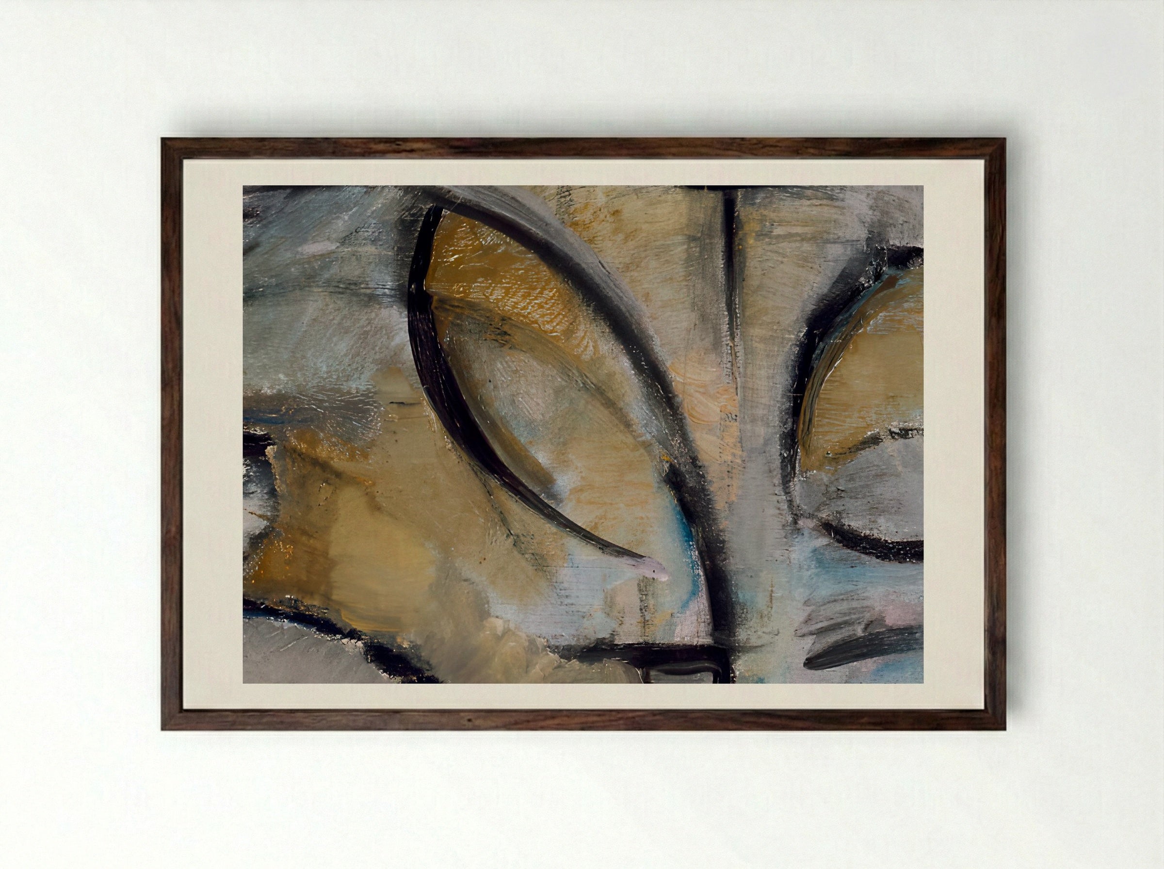 The Flowering Apple Tree - Piet Mondrian - Framed Print Dark Wood