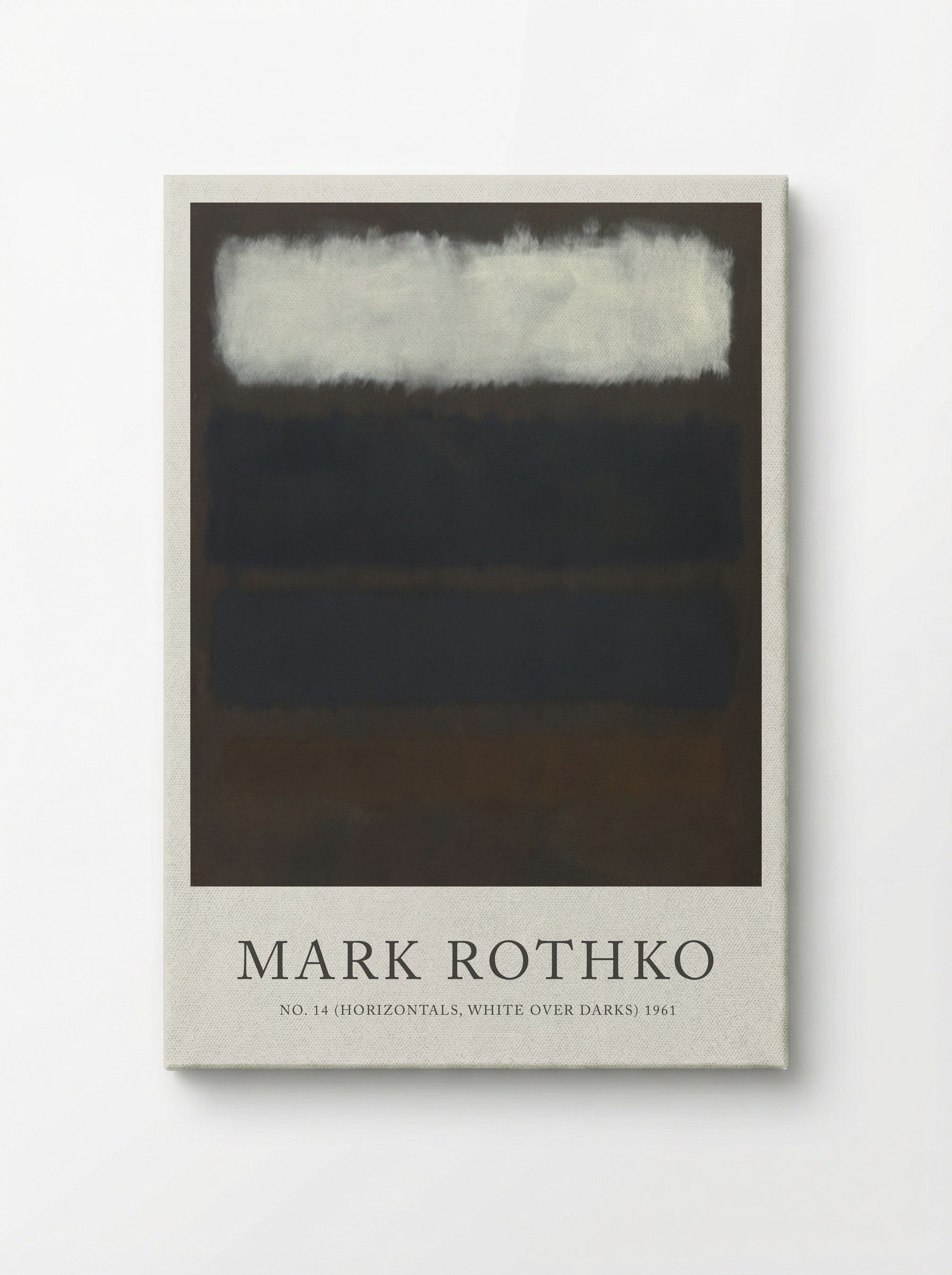 No. 14 (Horizontals, White Over Darks) - Mark Rothko - Canvas