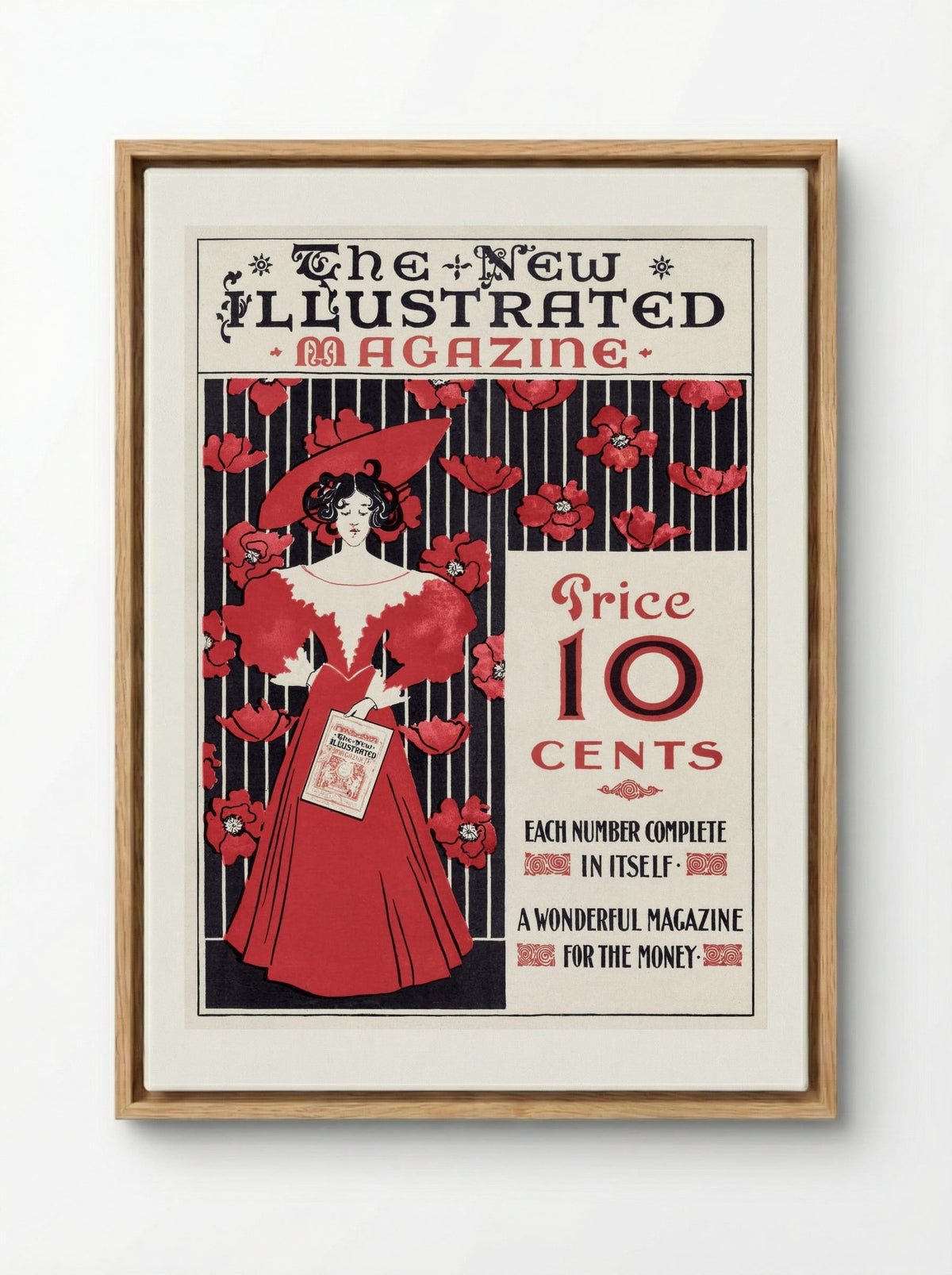 The New Illustrated Magazine (Cover Design) - Ethel Reed - Framed Canvas Wood