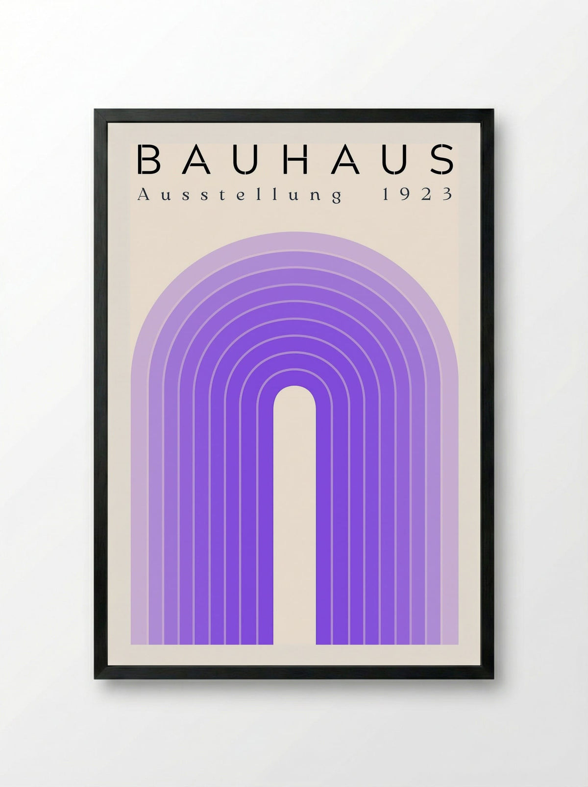 Bauhaus Violet Arch – 1923 Exhibition Poster - Framed Print Black
