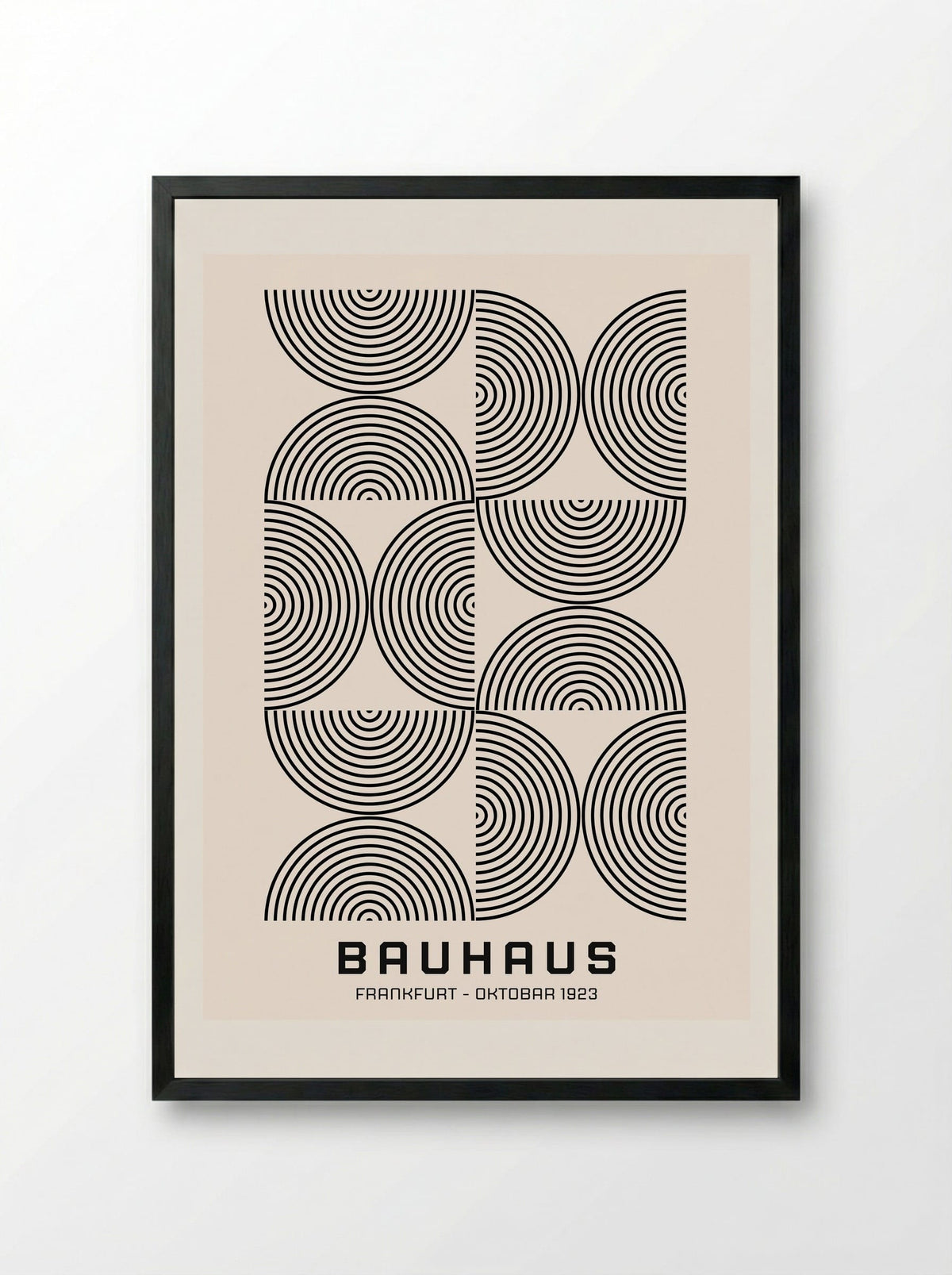Bauhaus Optical Rings - Frankfurt Oktober 1923 - Framed Print Black