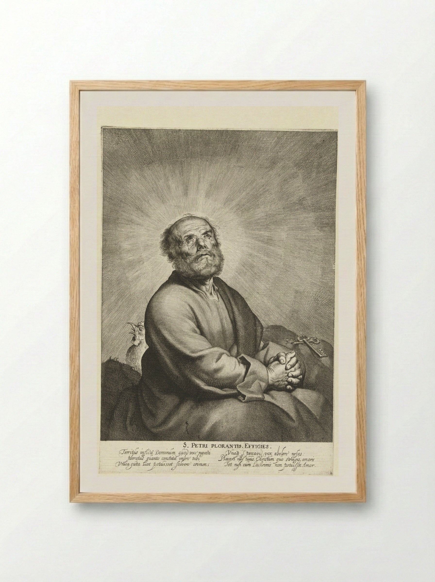 Heilige Petrus (Saint Peter Weeping) - Pieter de Grebber - Framed Print Wood