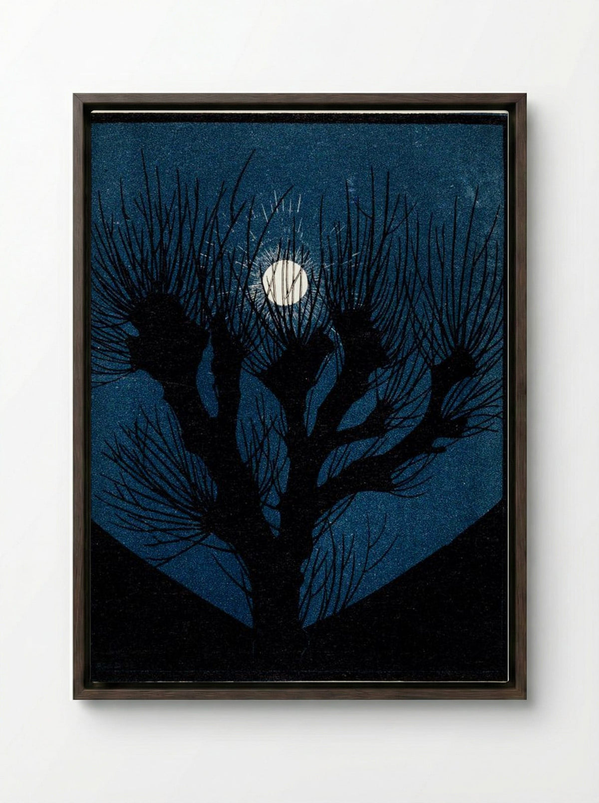 Moon Light - Julie de Graag - Framed Canvas Dark Wood