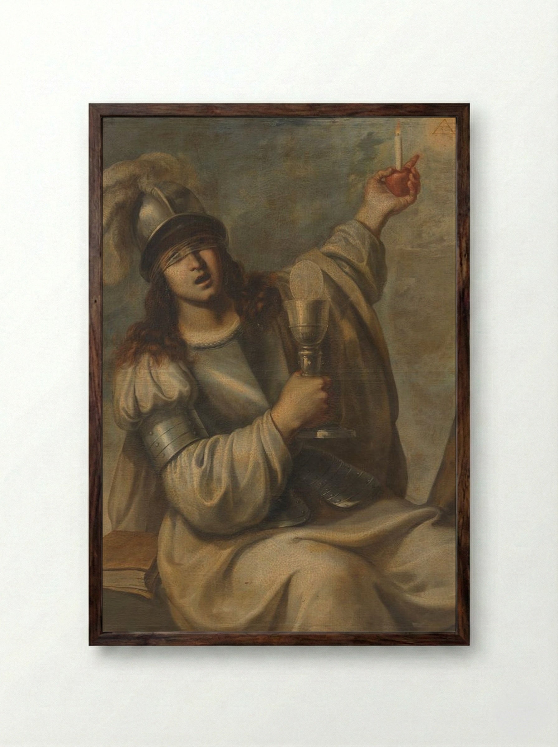 Faith - Guido Reni - Framed Print Dark Wood