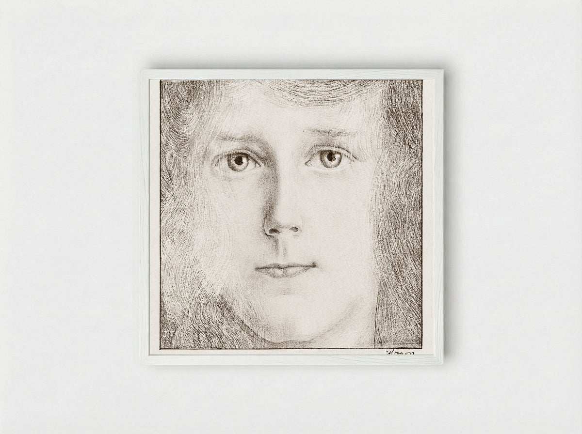 Portrait of Willy Timmerman - Jan Toorop - Framed Print White
