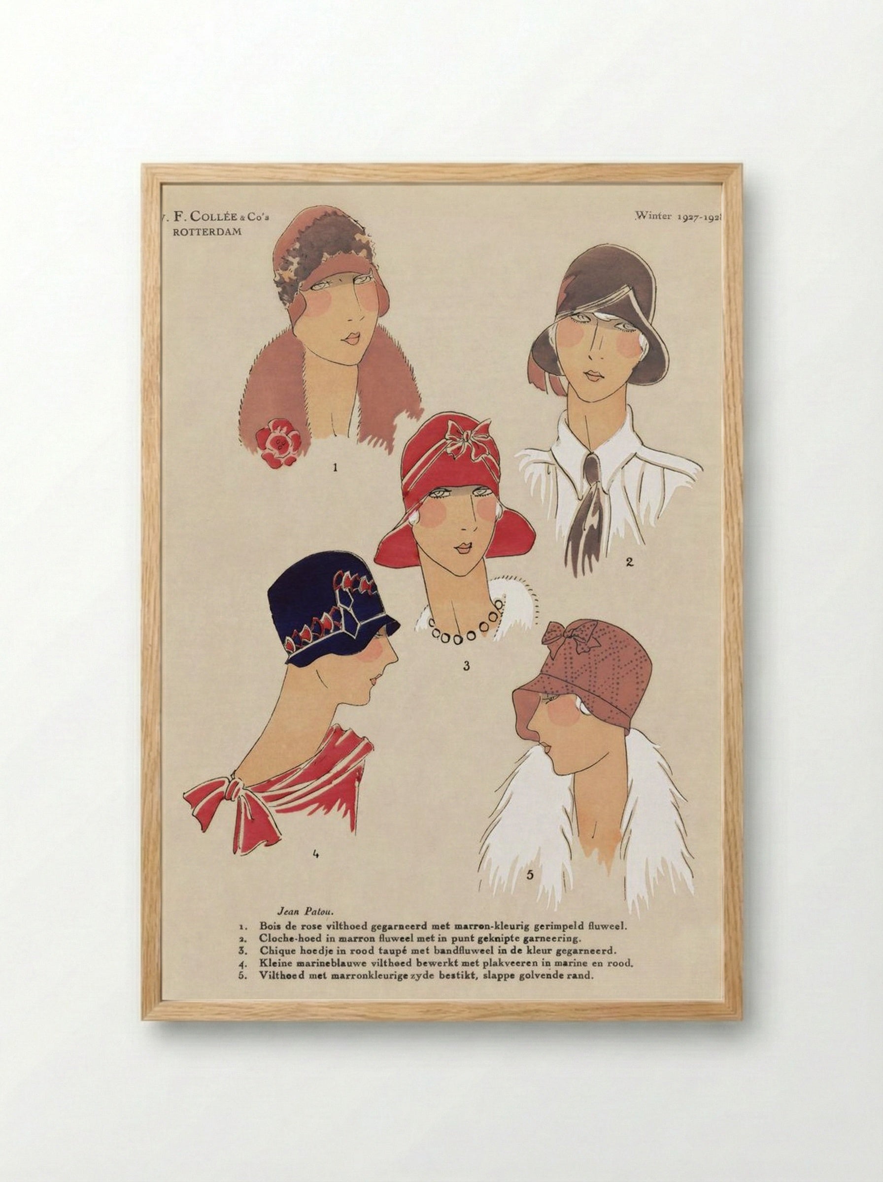 Art, Goût, Beauté - Winter 1927-1928 (Fashion Plate) - N.V.F. Collée & Co's - Framed Print Wood