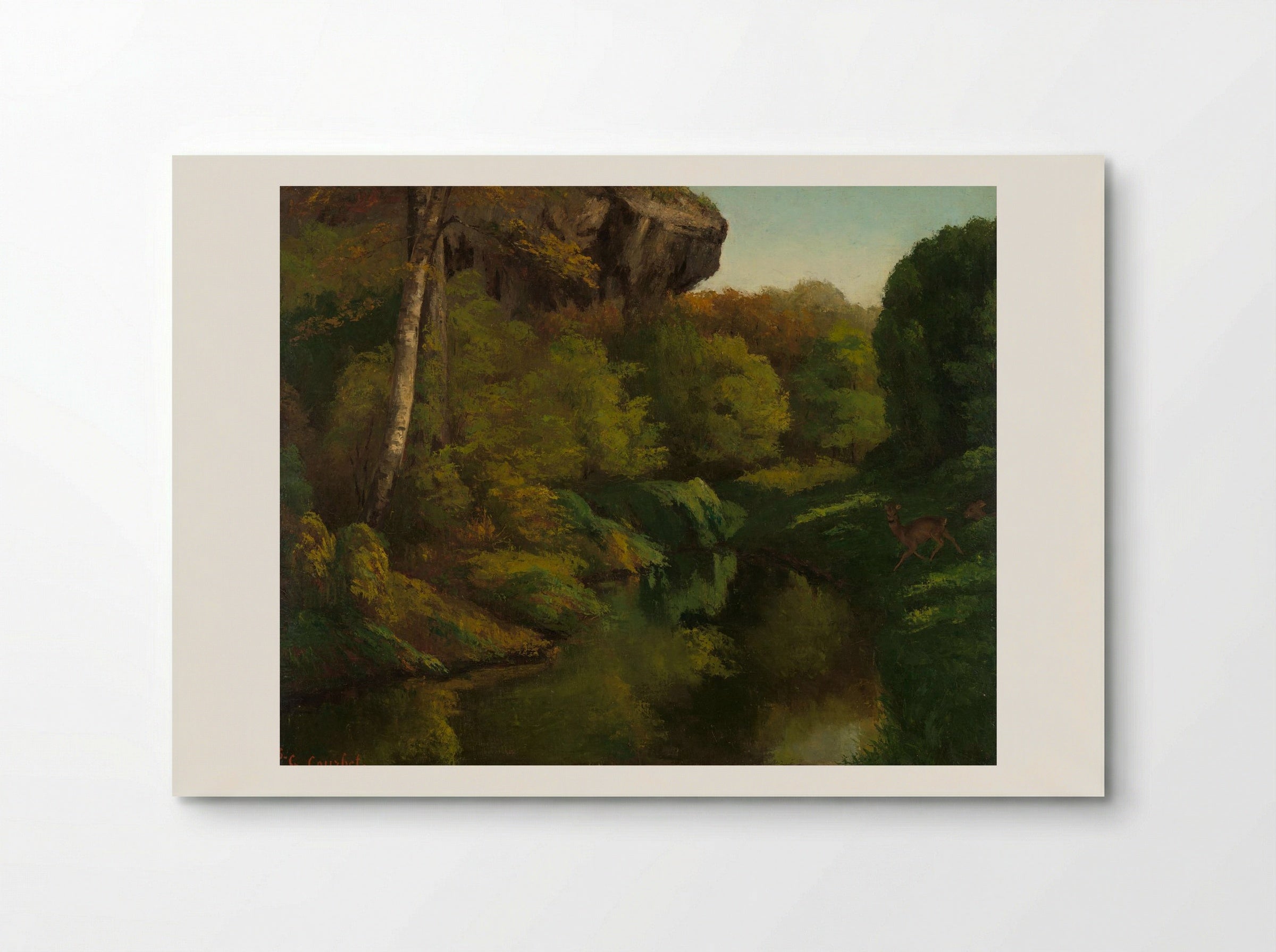 Gezicht in het bos van Fontainebleau - Gustave Courbet - Poster