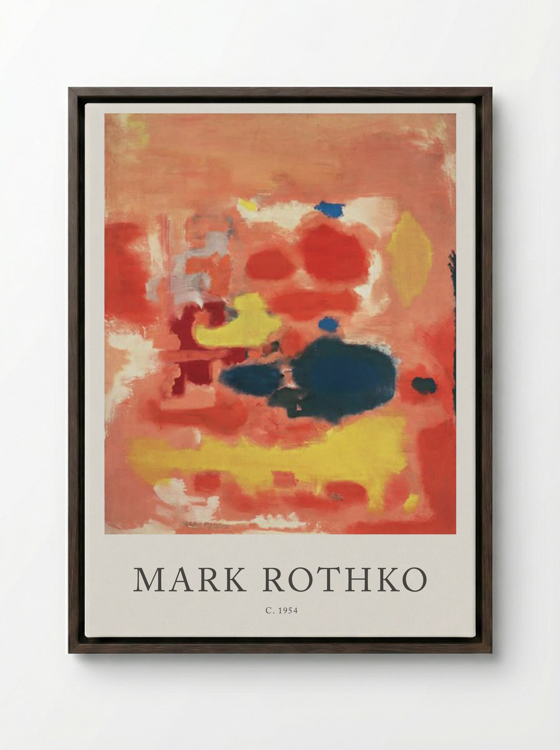Untitled (Colour Field Painting) - Mark Rothko - Framed Canvas Dark Wood