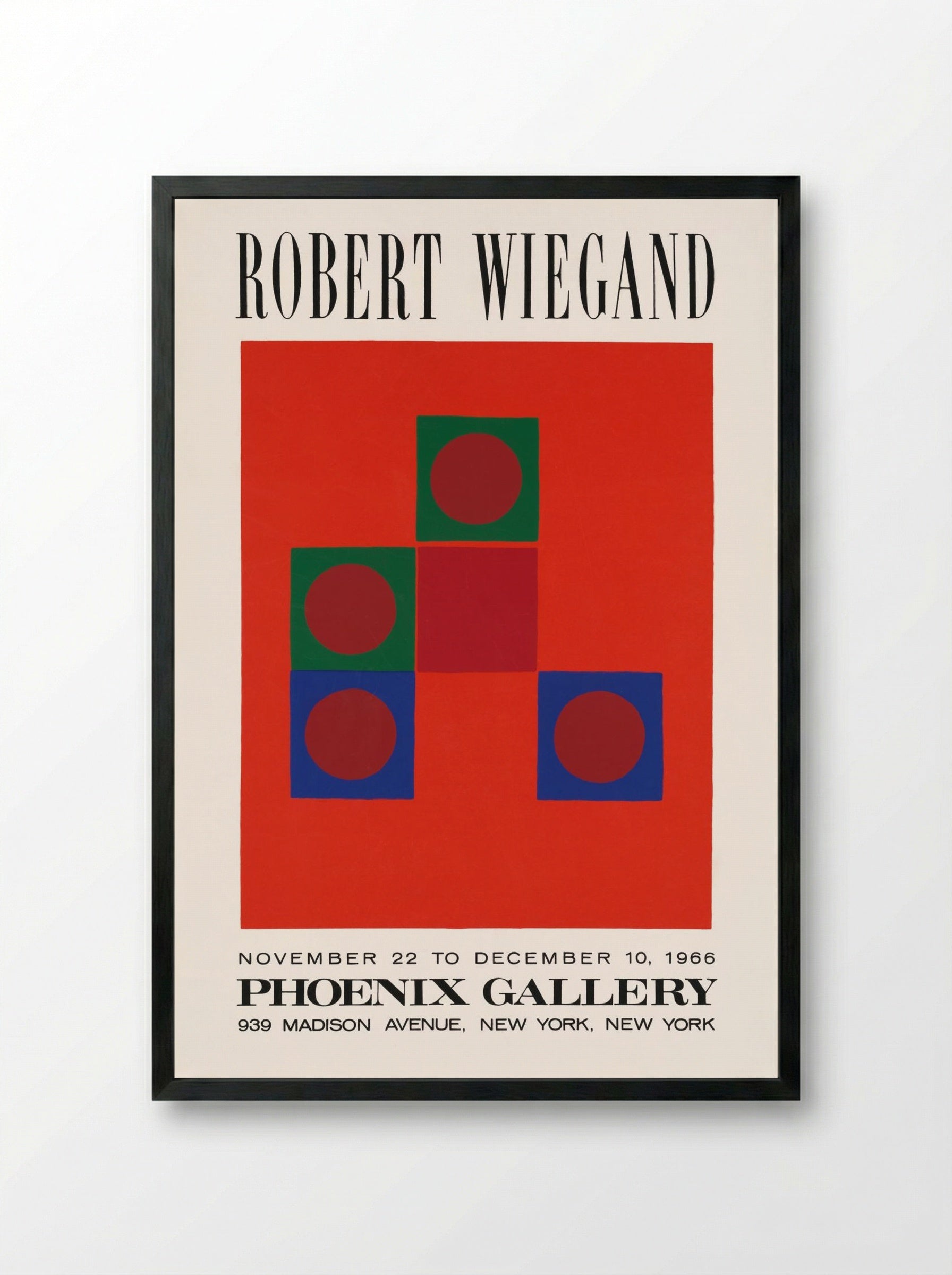 Phoenix Gallery Exhibition Poster - Robert Wiegand - Framed Print Black