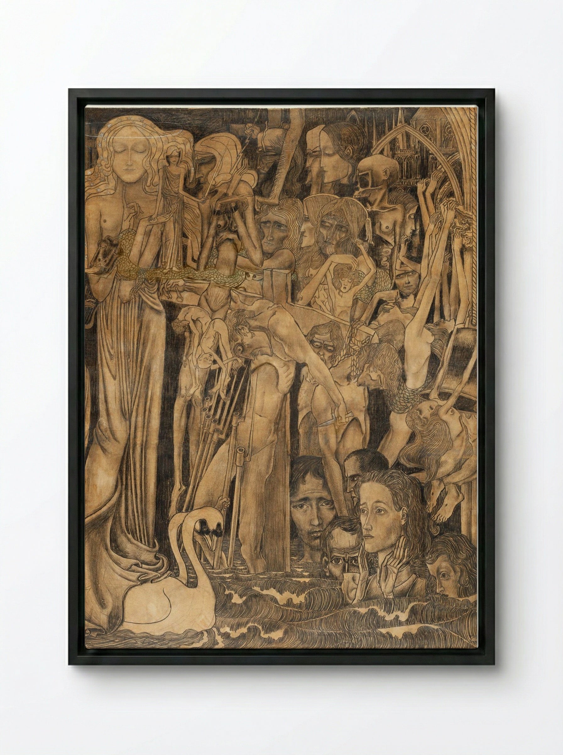 Loss of Faith - Jan Toorop - Framed Canvas Black