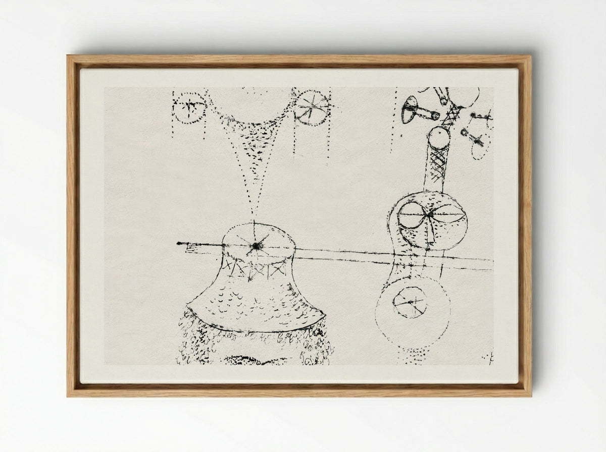 In Memory of an All-Girl Band - Paul Klee - Framed Canvas Wood