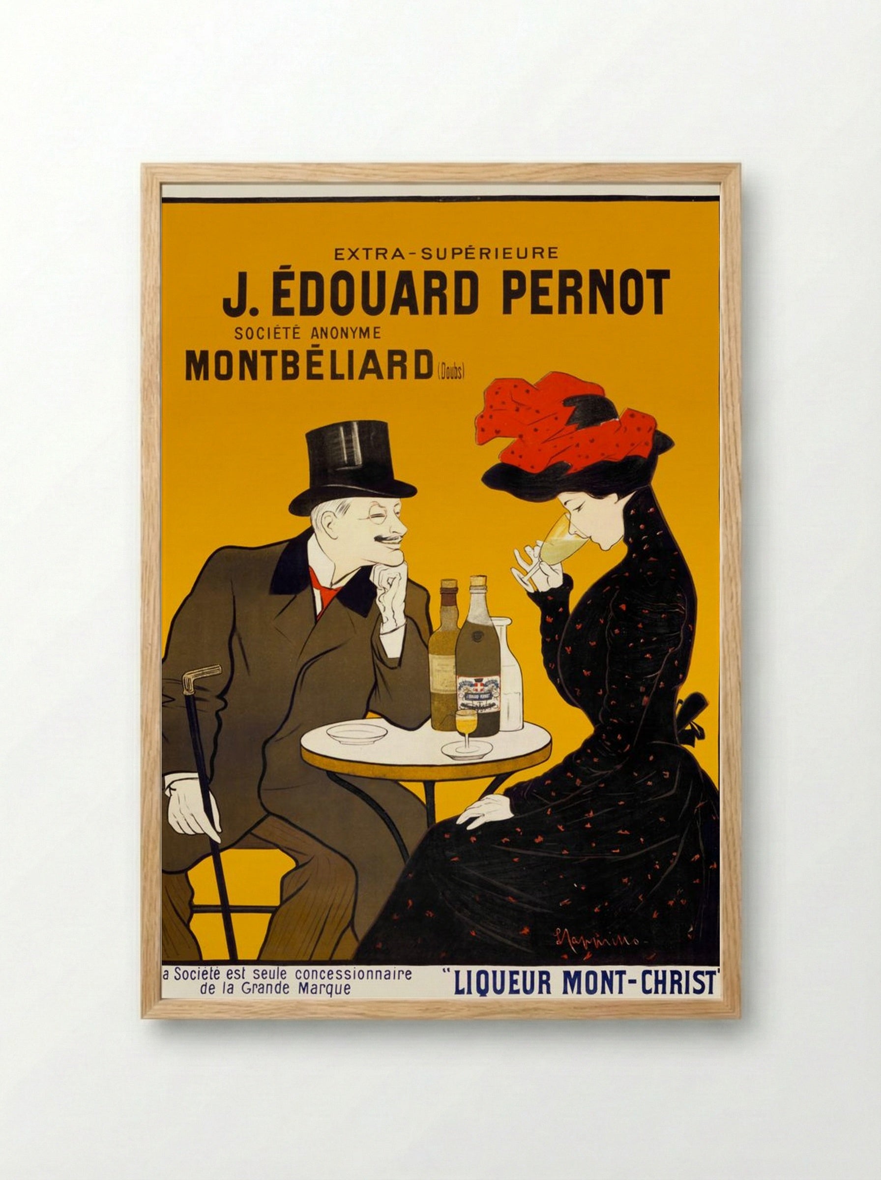J. Edouard Pernot Liqueur Mont-Christ - Leonetto Cappiello - Framed Print Wood