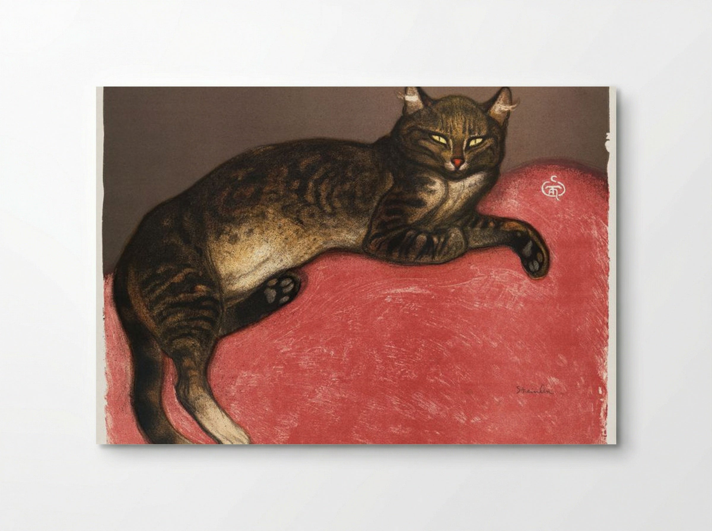 L'Hiver, Chat sur un Coussin - Théophile Alexandre Steinlen - Poster