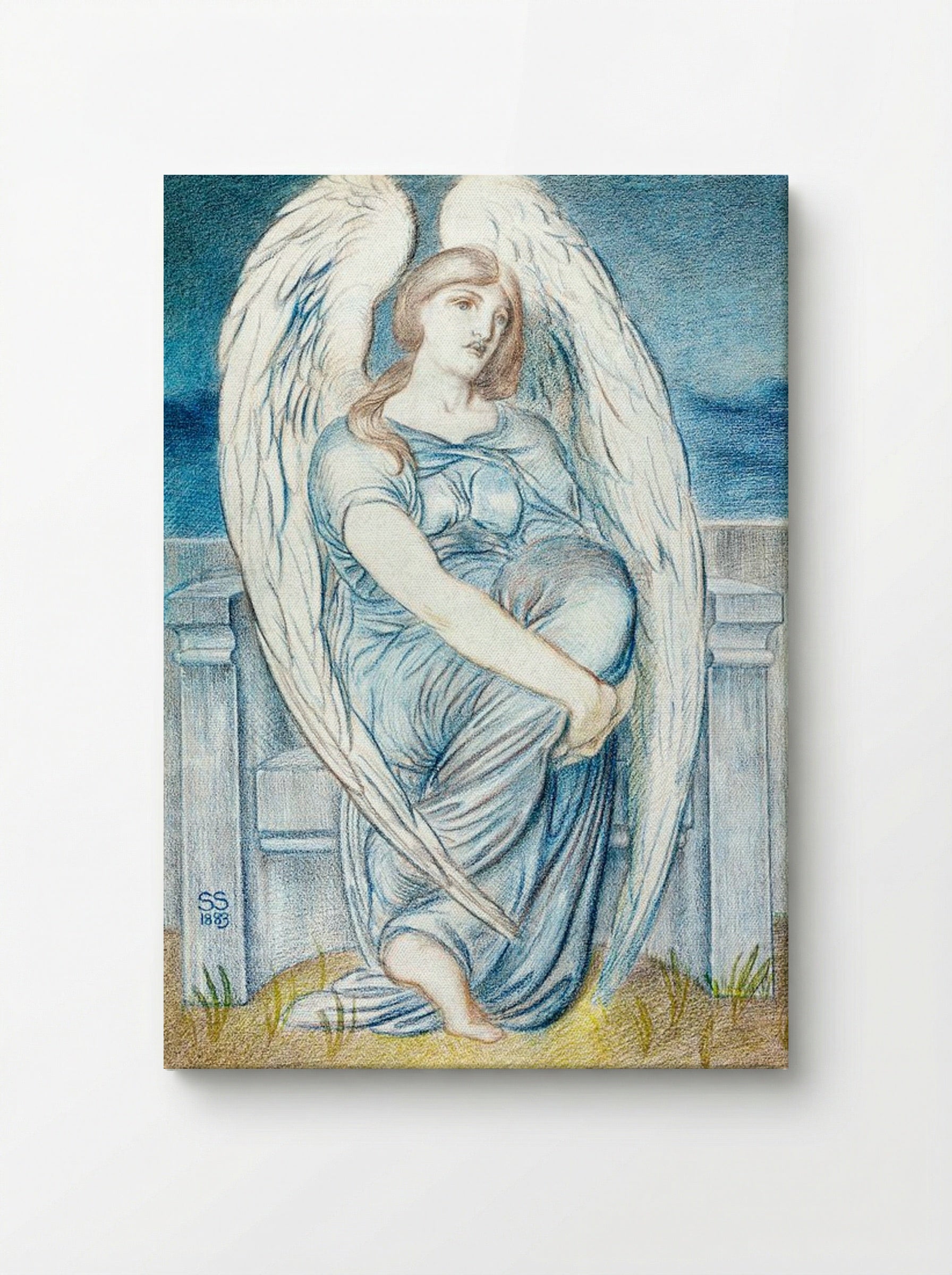 Seated Angel - Simeon Solomon - Canvas