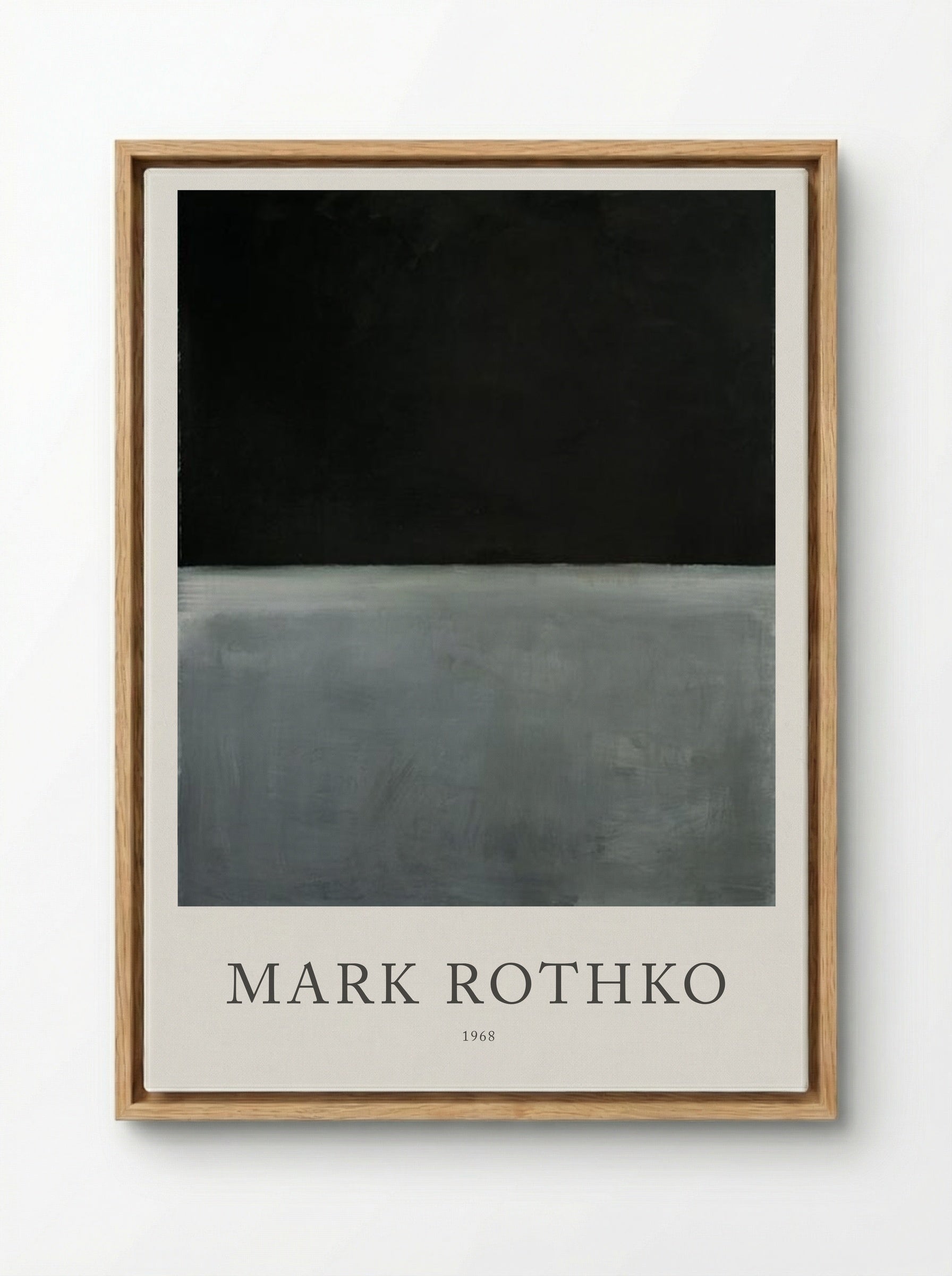 Untitled (Black and Grey) - Mark Rothko - Framed Canvas Wood