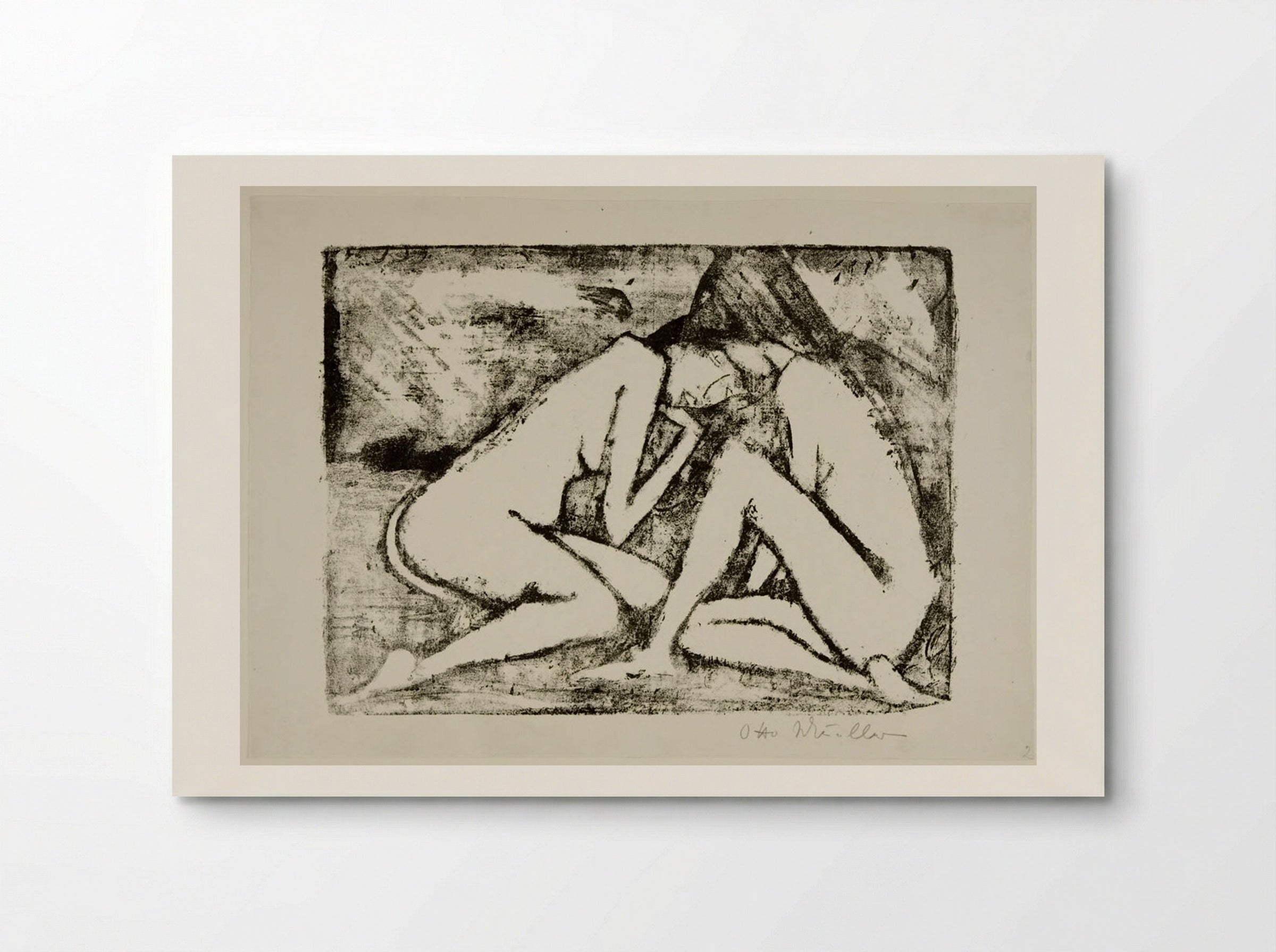 Two Girls Seated - Otto Mueller - Poster