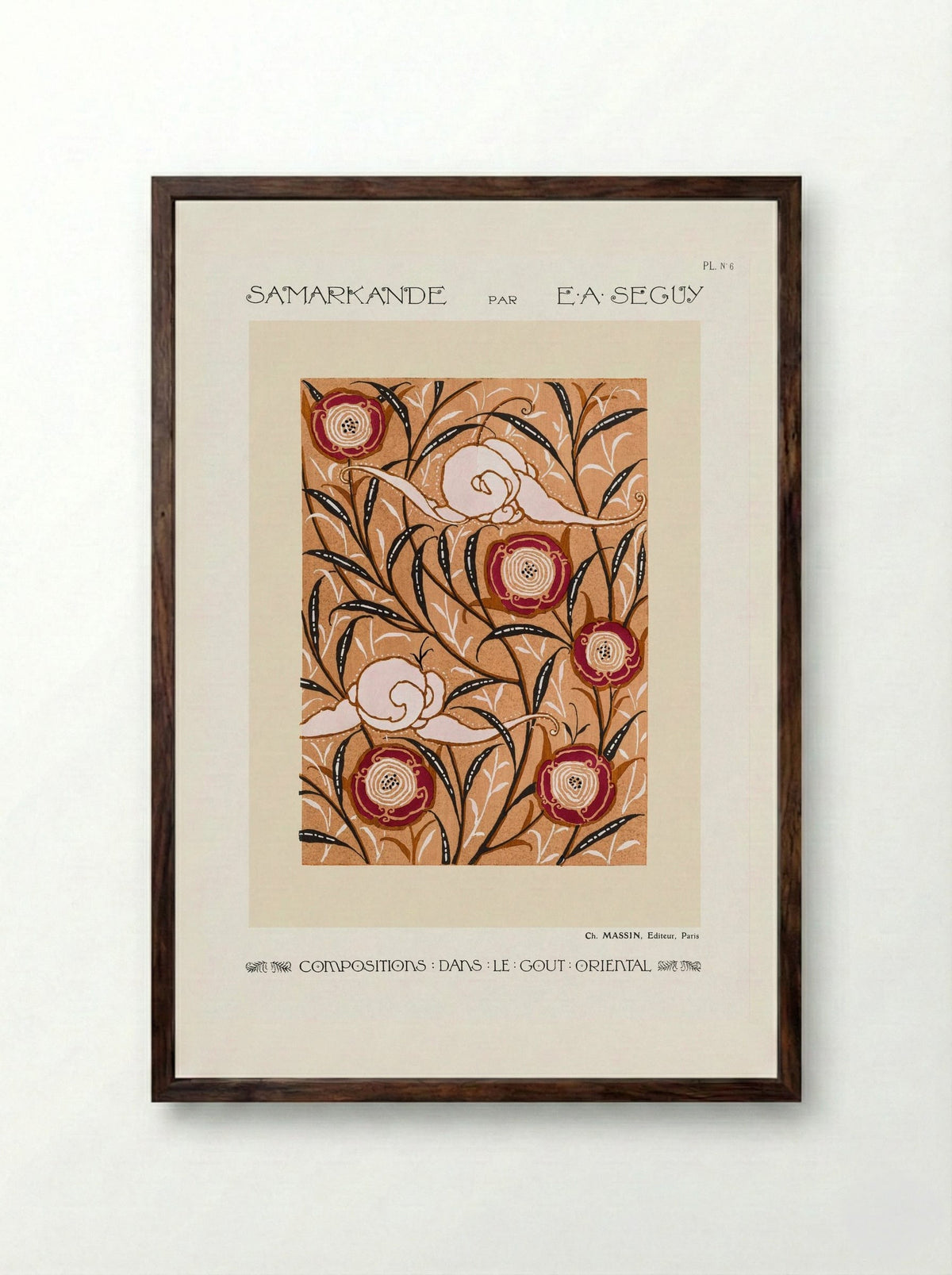Samarkande (Plate 6, Compositions in the Oriental Style) - Émile-Allain Séguy - Framed Print Dark Wood