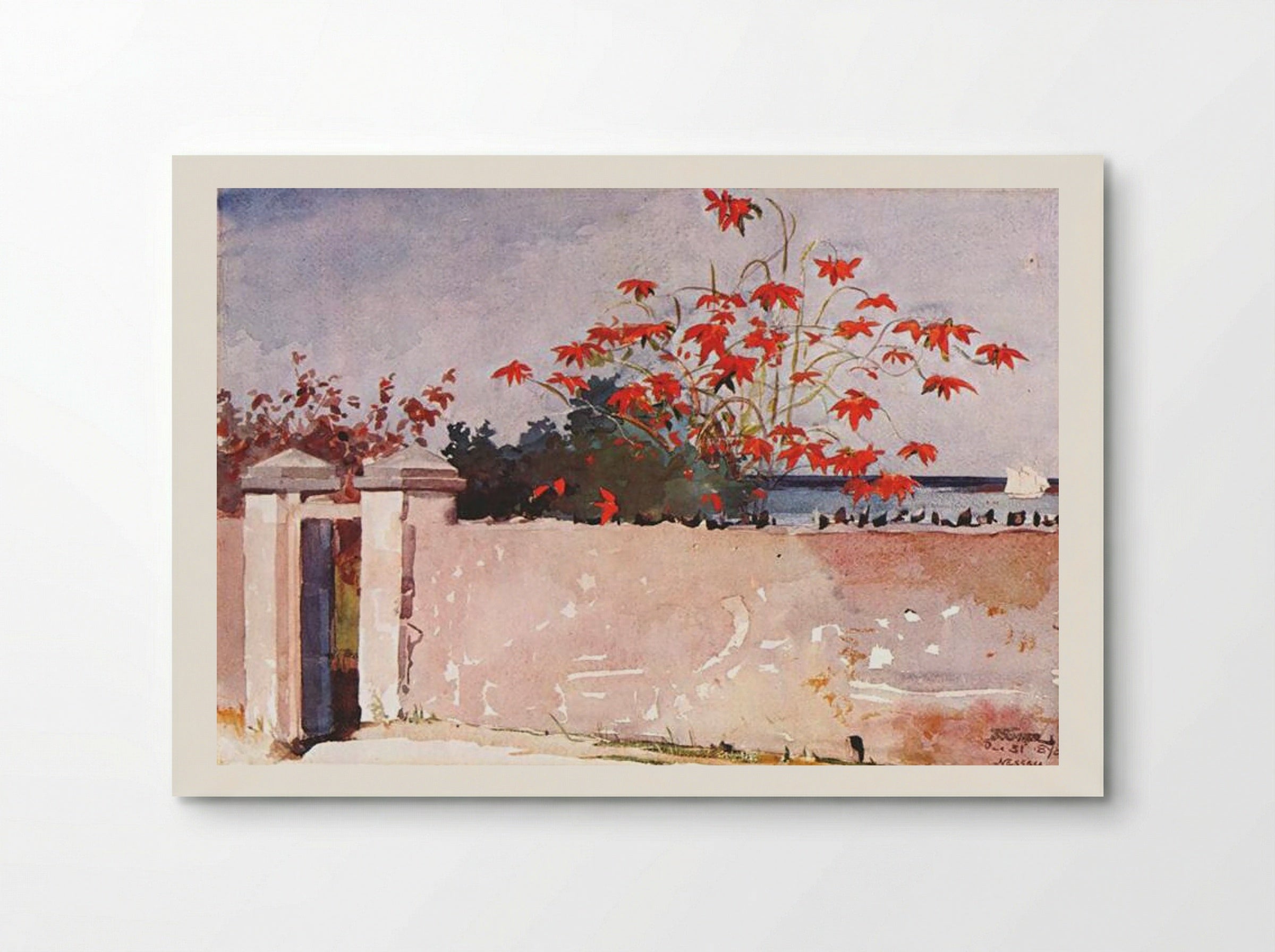 A Wall, Nassau - Winslow Homer - Poster
