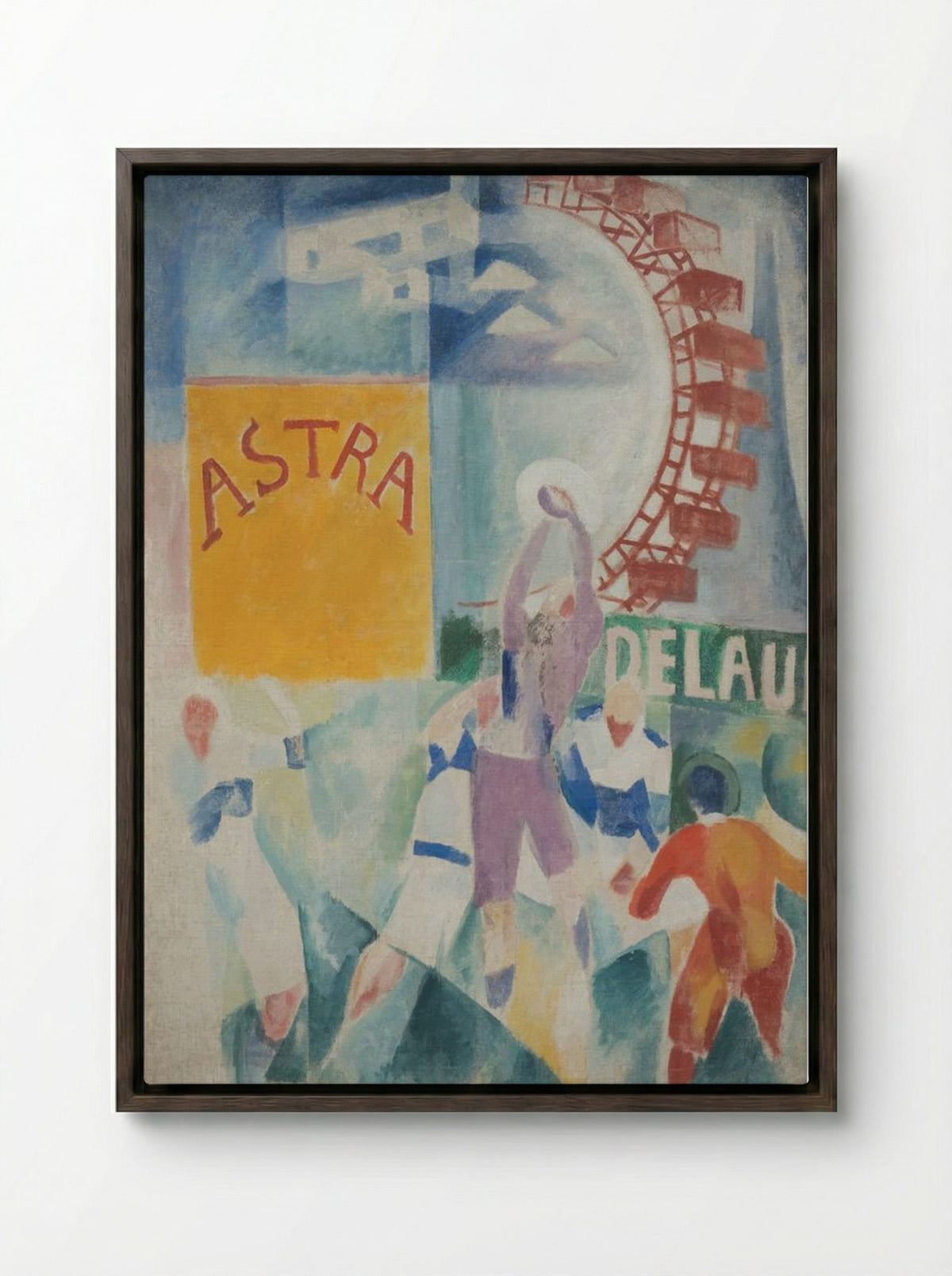 The Cardiff Team - Robert Delaunay - Framed Canvas Dark Wood