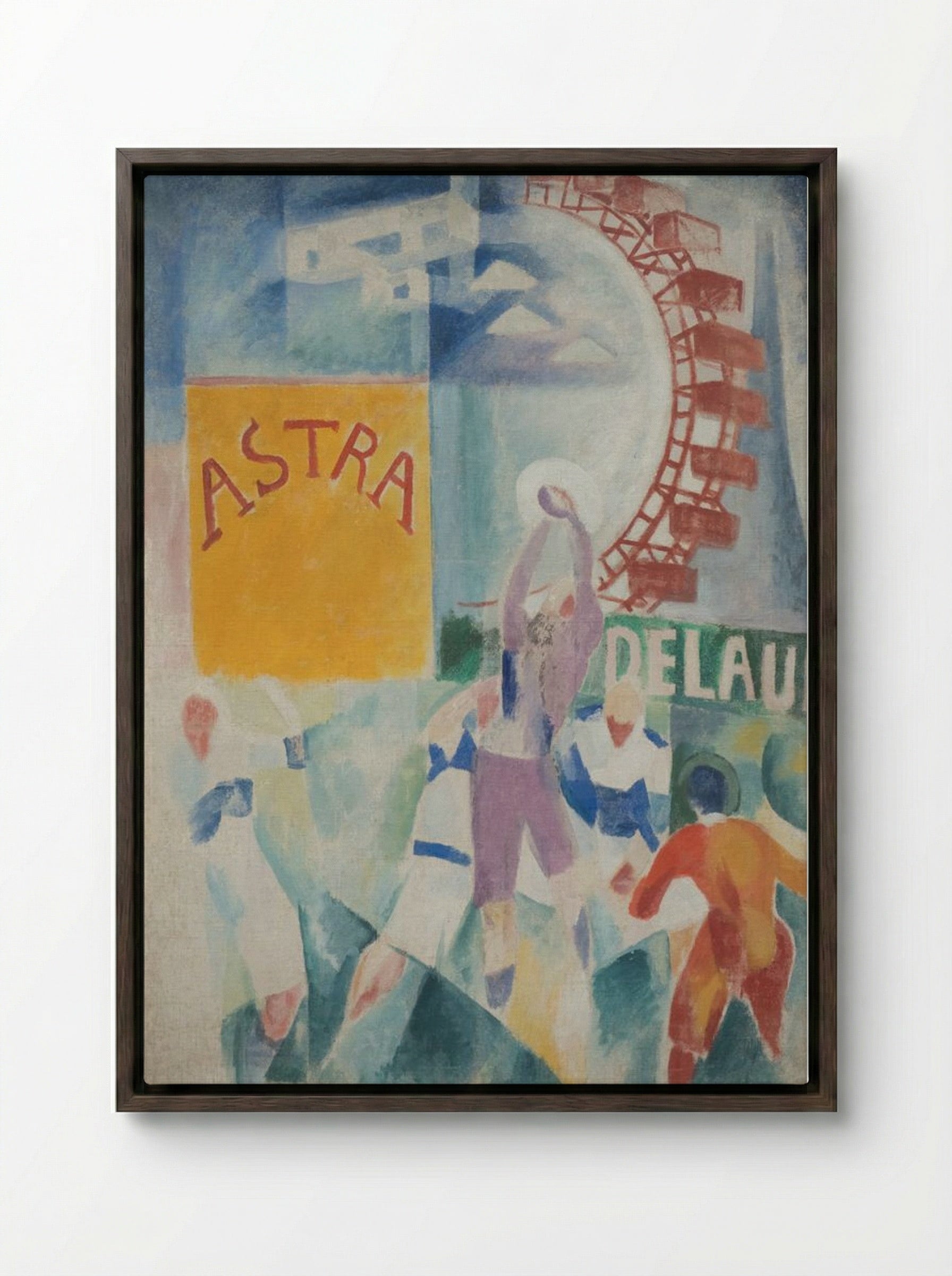 The Cardiff Team - Robert Delaunay - Framed Canvas Dark Wood