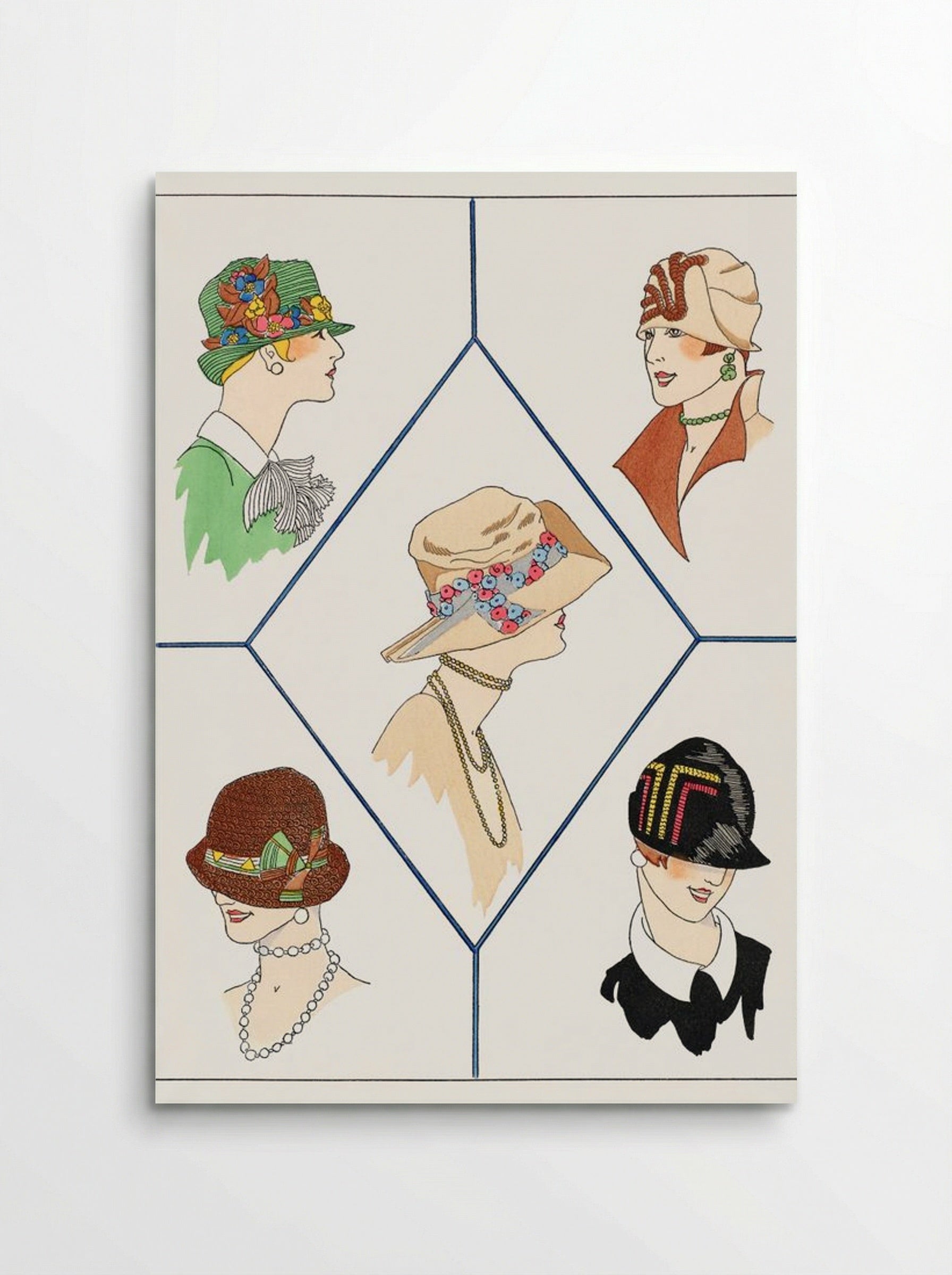 Five Different Women's Hats - Jeanne Duc - Poster