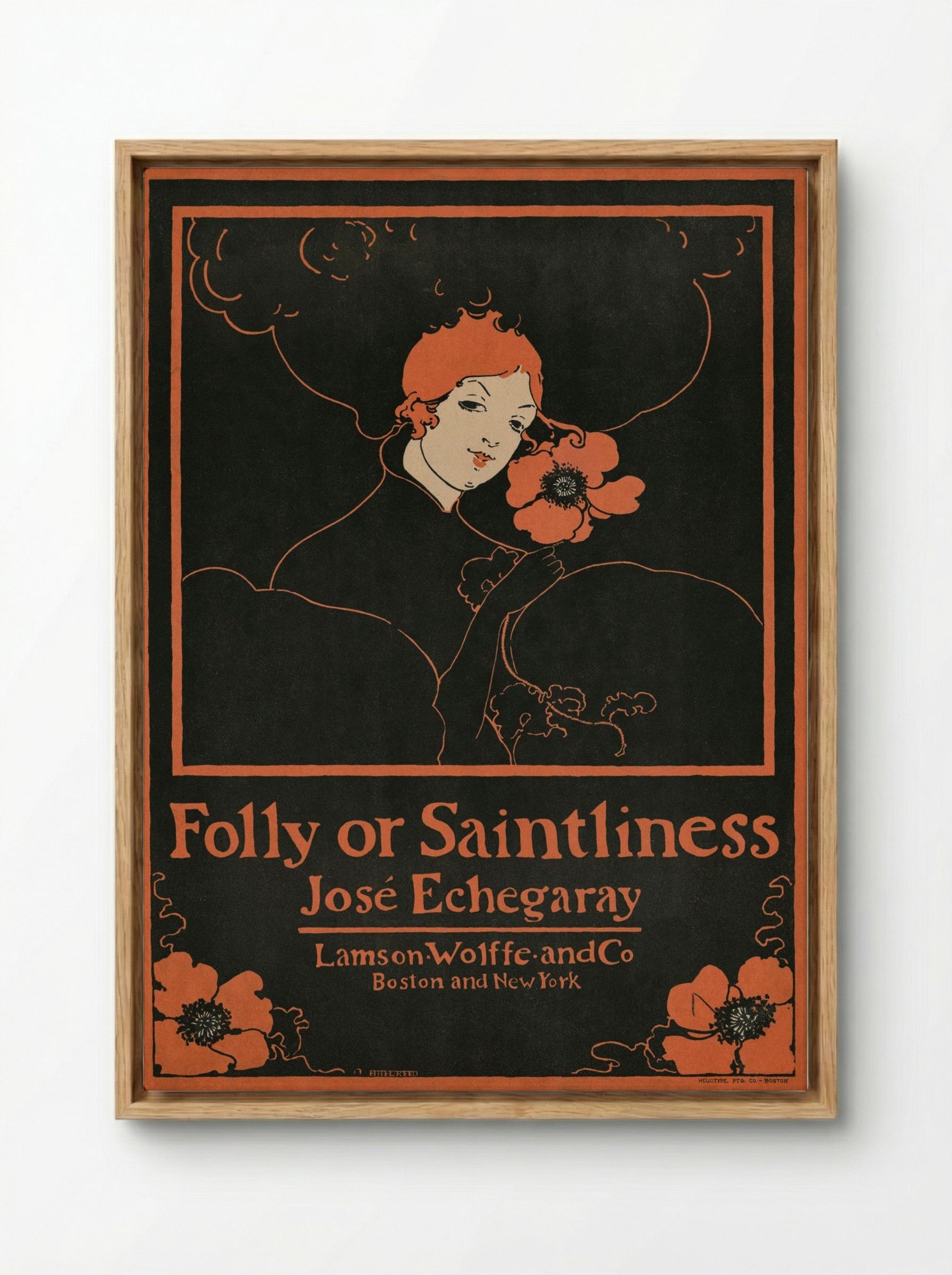 Folly or Saintliness - Ethel Reed - Framed Canvas Wood