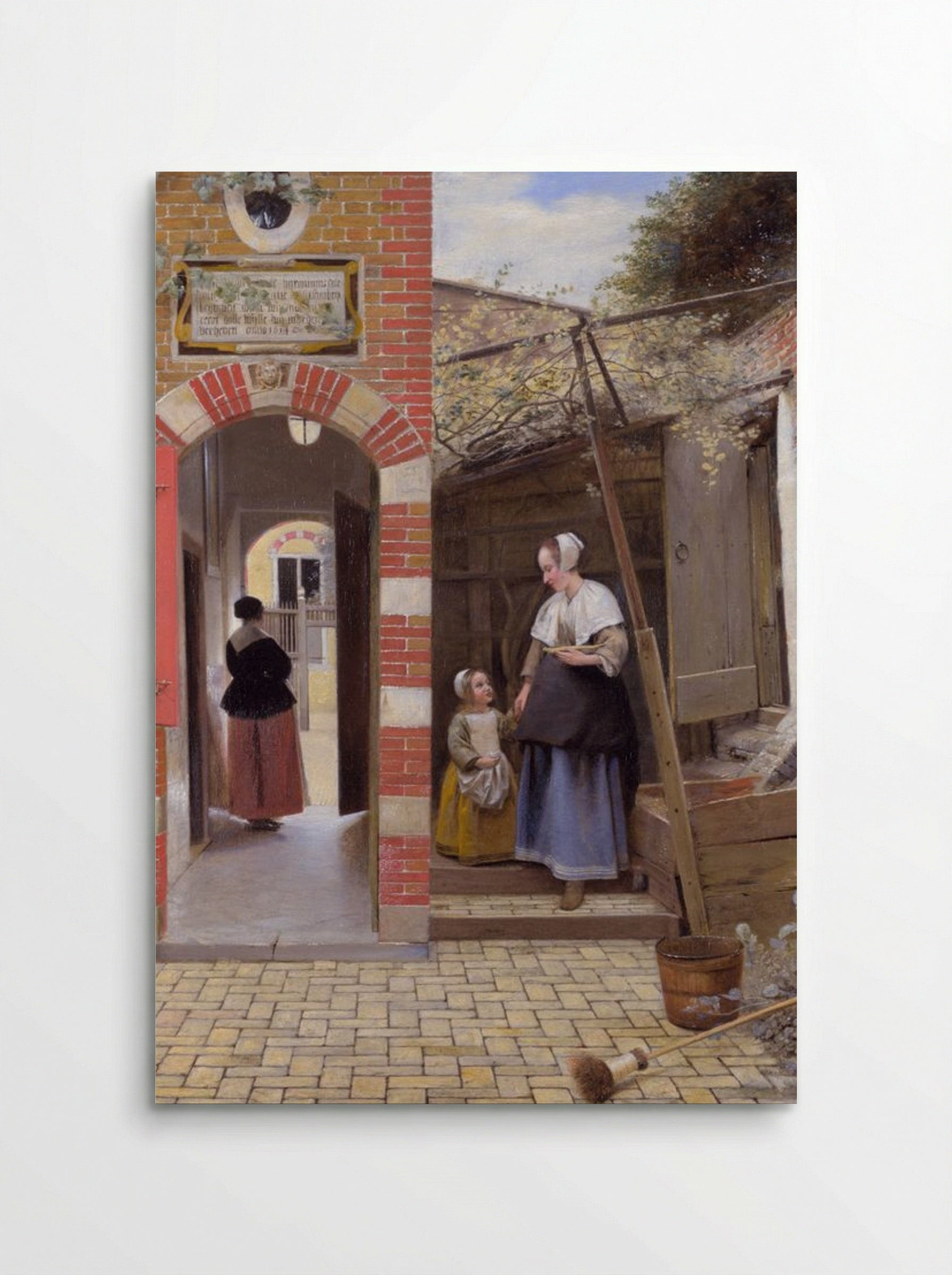 The Courtyard of a House in Delft - Pieter de Hooch - Poster