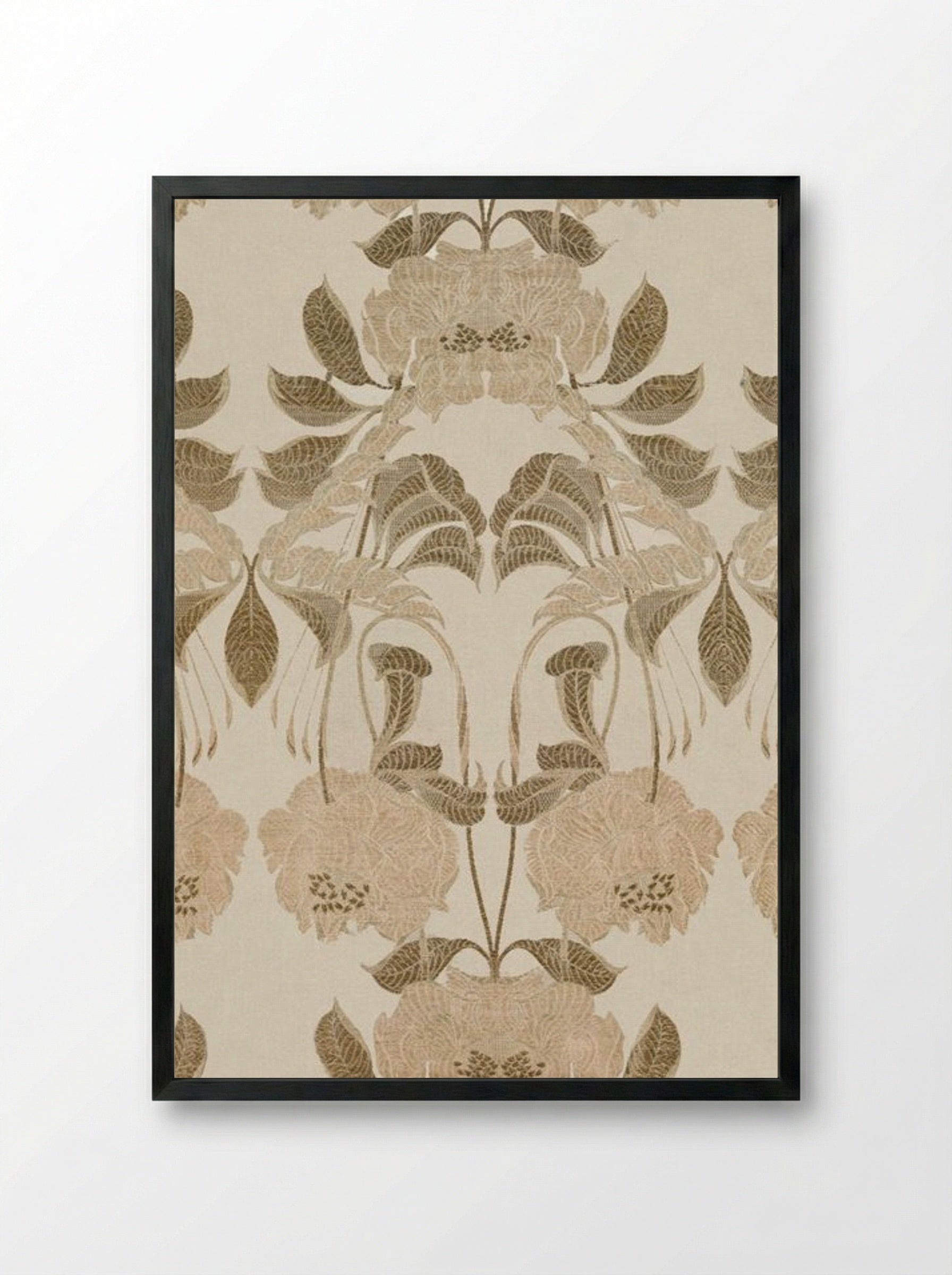 Silk with Art Nouveau Design - Georges de Feure - Framed Print Black