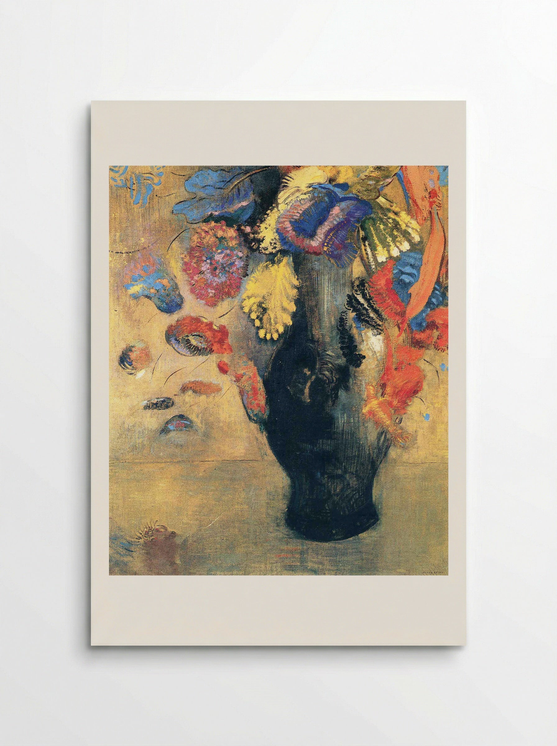 Flowers in a Black Vase - Odilon Redon - Poster