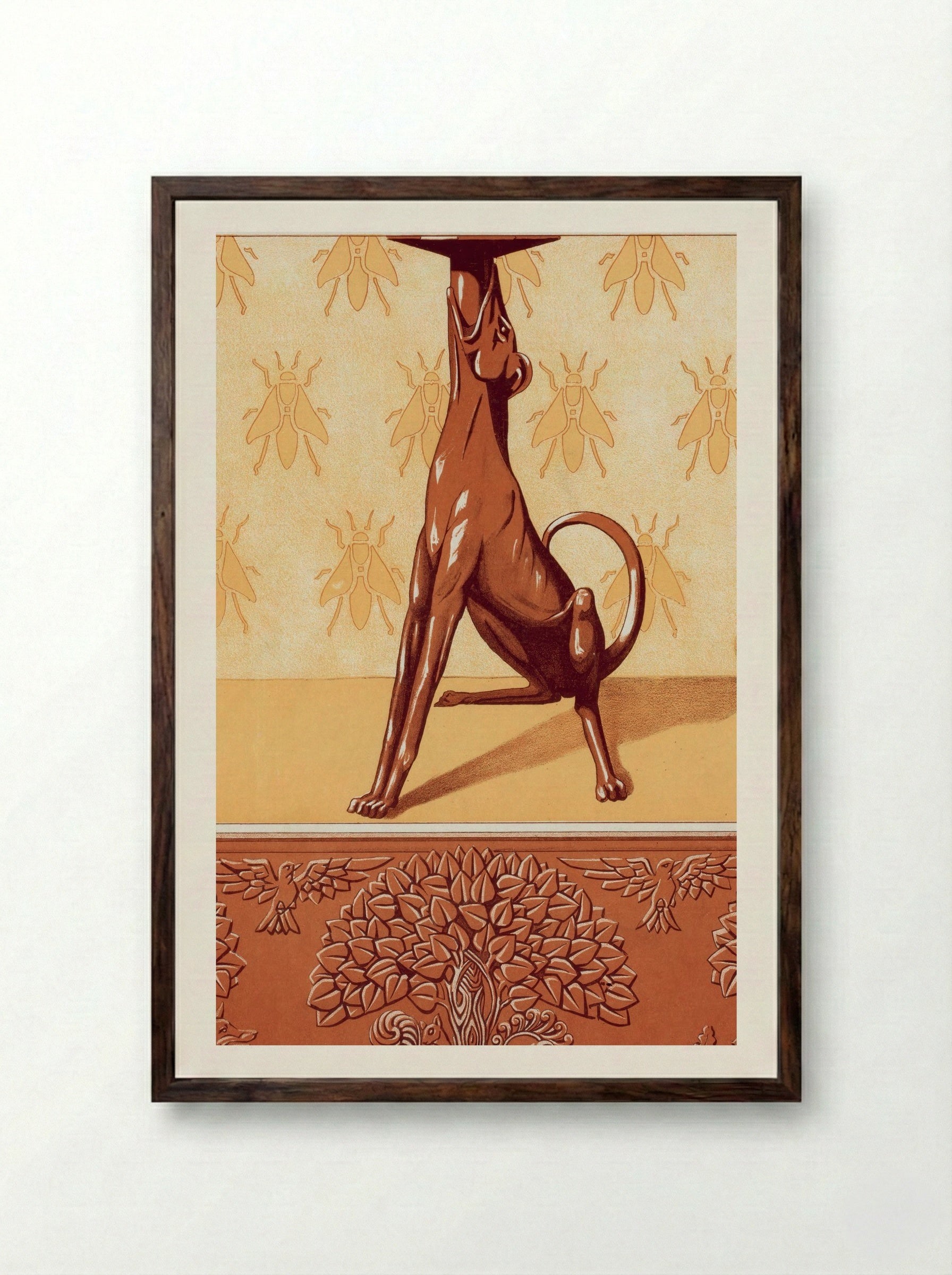 L'Animal dans la Décoration, Plate 26 - Fine Art Print - Framed Print Dark Wood