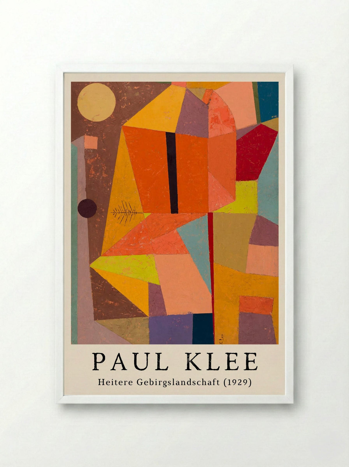 Heitere Gebirgslandschaft - Paul Klee - Framed Print White