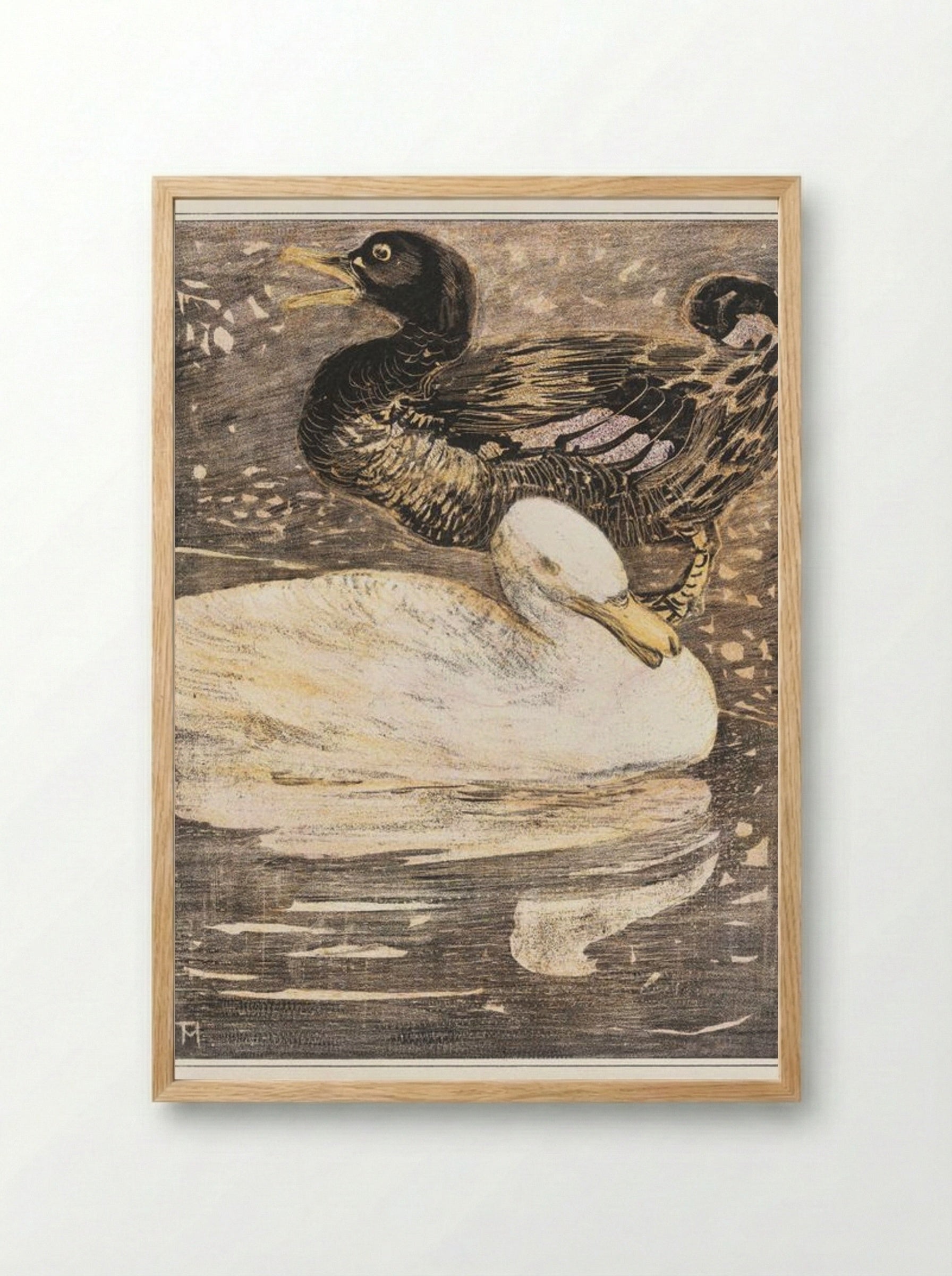 Two Ducks - Theo van Hoytema - Framed Print Wood